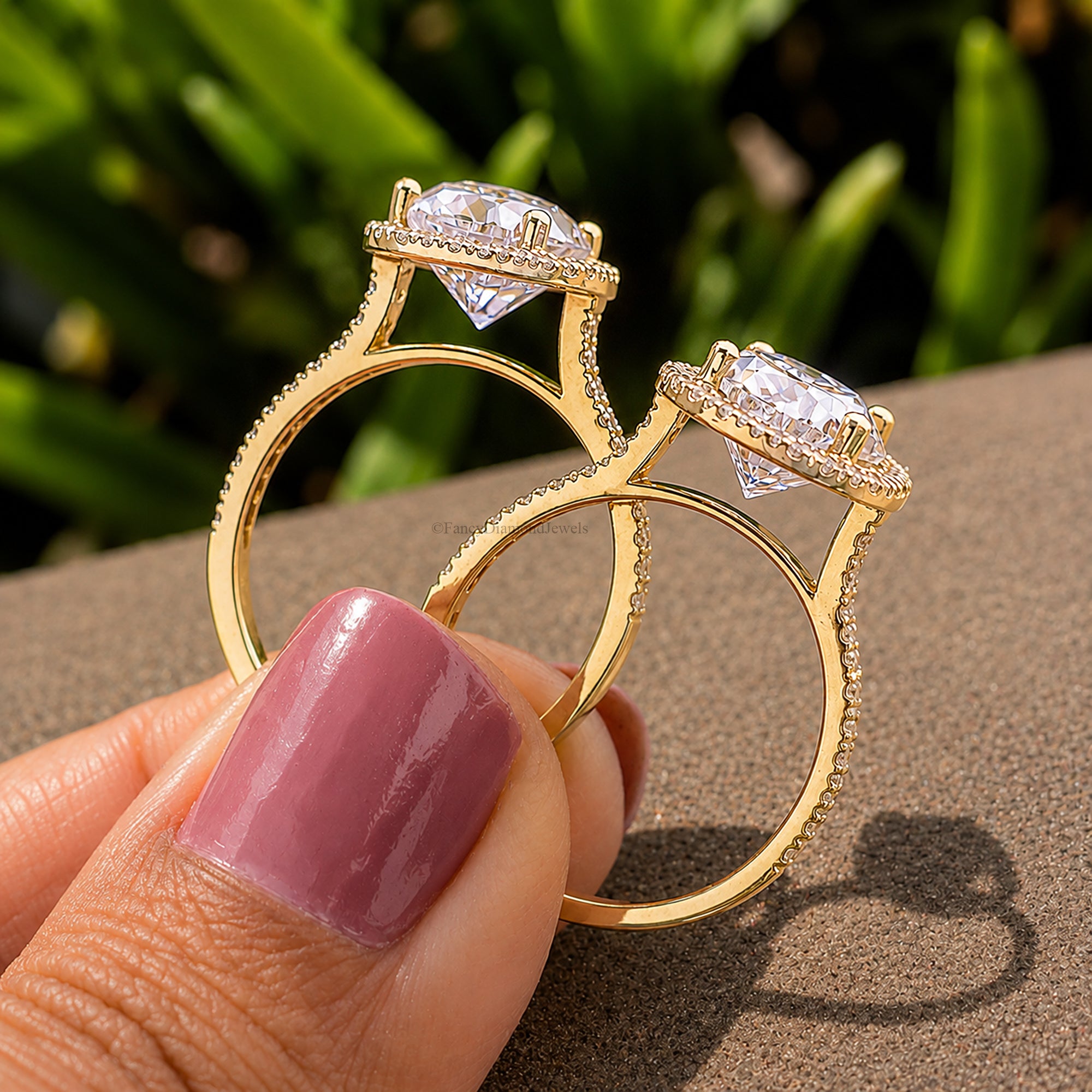 Oval Cut Diamond engagement ring 12mm 10mm 9mm 8mm 7mm stone ring Silver ring Promise ring Simulant ring Halo ring Gift for her FD317