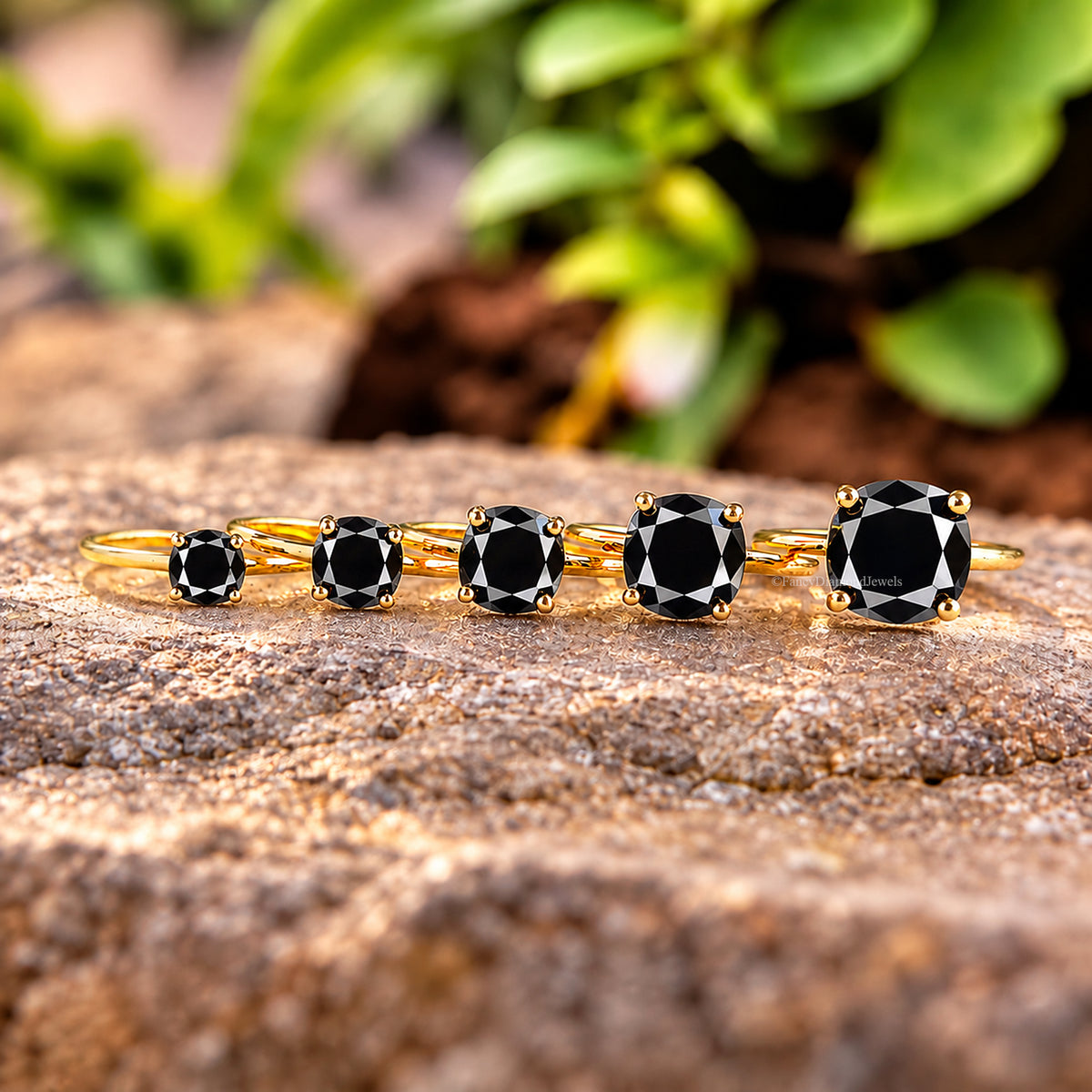 Black Onyx Engagement Ring, Cushion Cut Solitaire Ring, Sterling Silver Cushion Shape Diamond Simulant Ring, Anniversary Gift for Her FD614