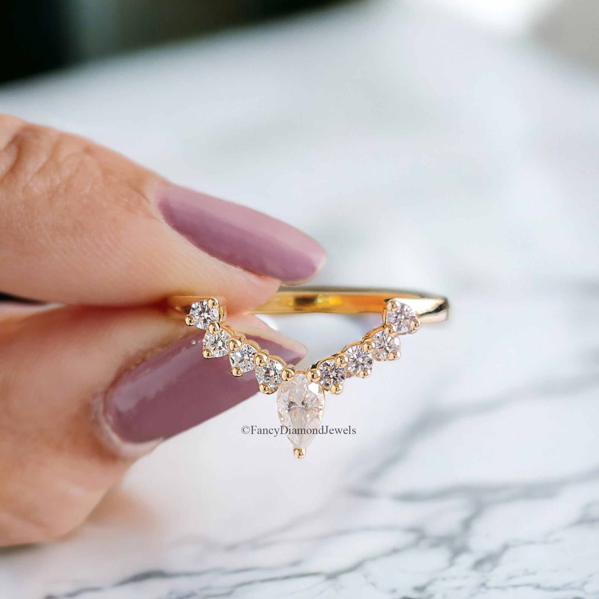 Vintage Moissanite Engagement Ring Set 3.00 CT Moissanite Ring Hexagon Yellow Gold Crown Ring Unique Stacking Ring Diamond Cluster Ring FD82