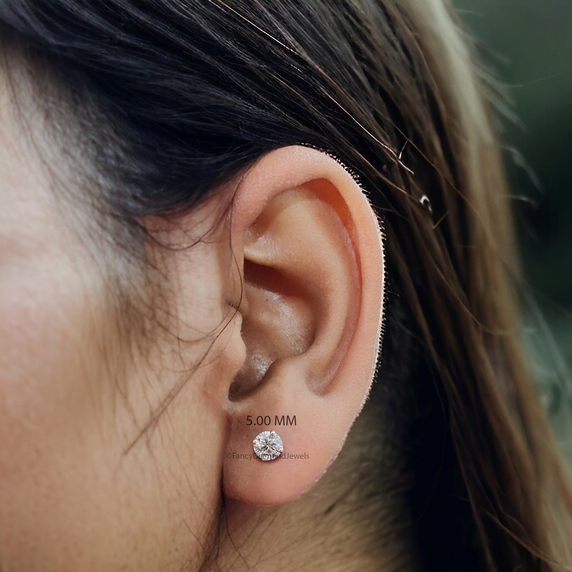 Gold Stud Earrings For Women Daily Wear Gold Earrings Moissanite Stud Earrings Screw Back Birthday Gifts Her Graduations Gifts For Her FD07