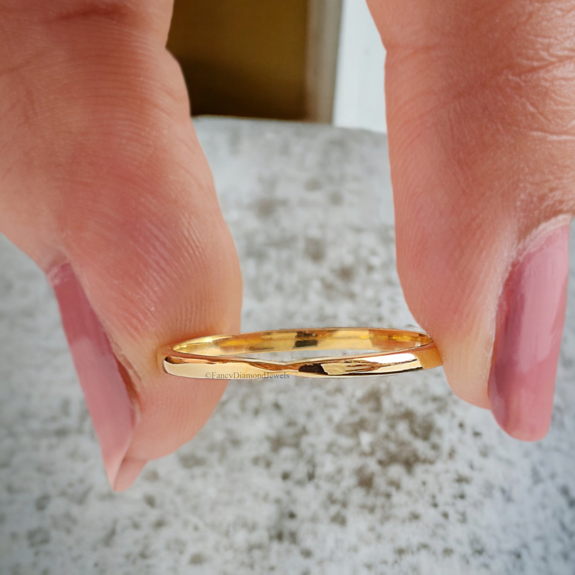 Round Moissanite Bridal Ring Colorless Moissanite Wedding Ring Solid Gold Anniversary Band Solitaire Moissanite Engagement Ring Set FD146