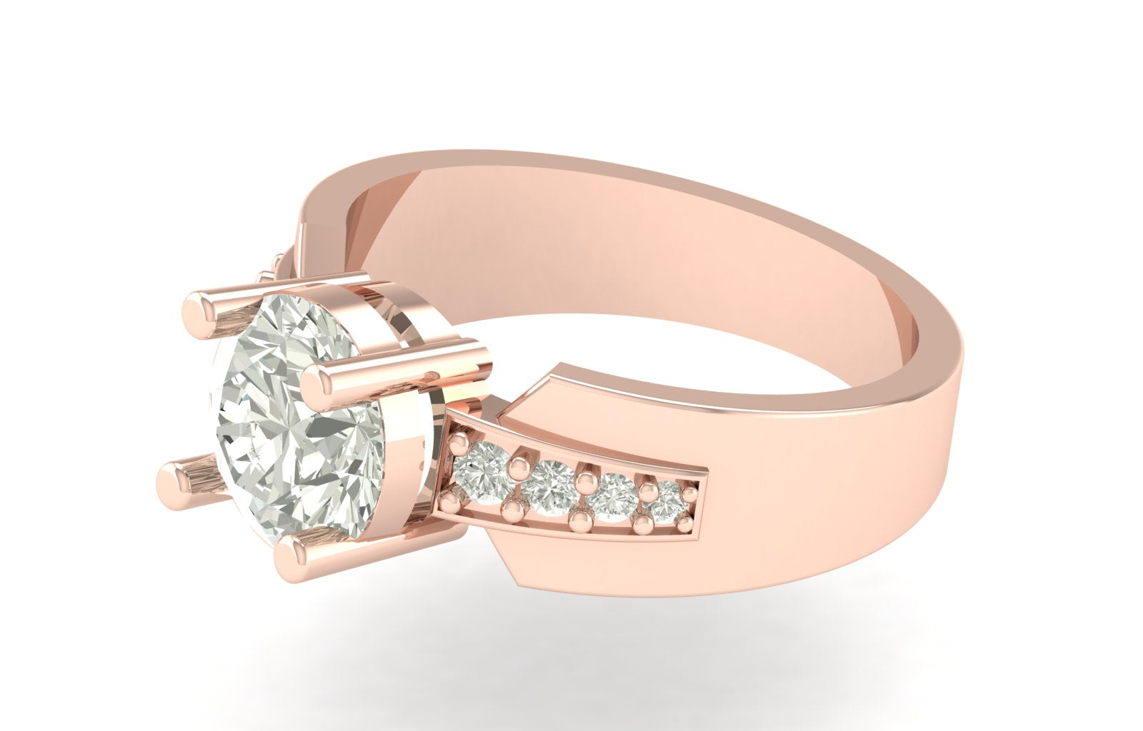 2.08 TW Unique Ring Prong Setting Round Cut Lab Grown Diamond Ring Solitaire Ring Wedding Ring Engagement Ring PR602