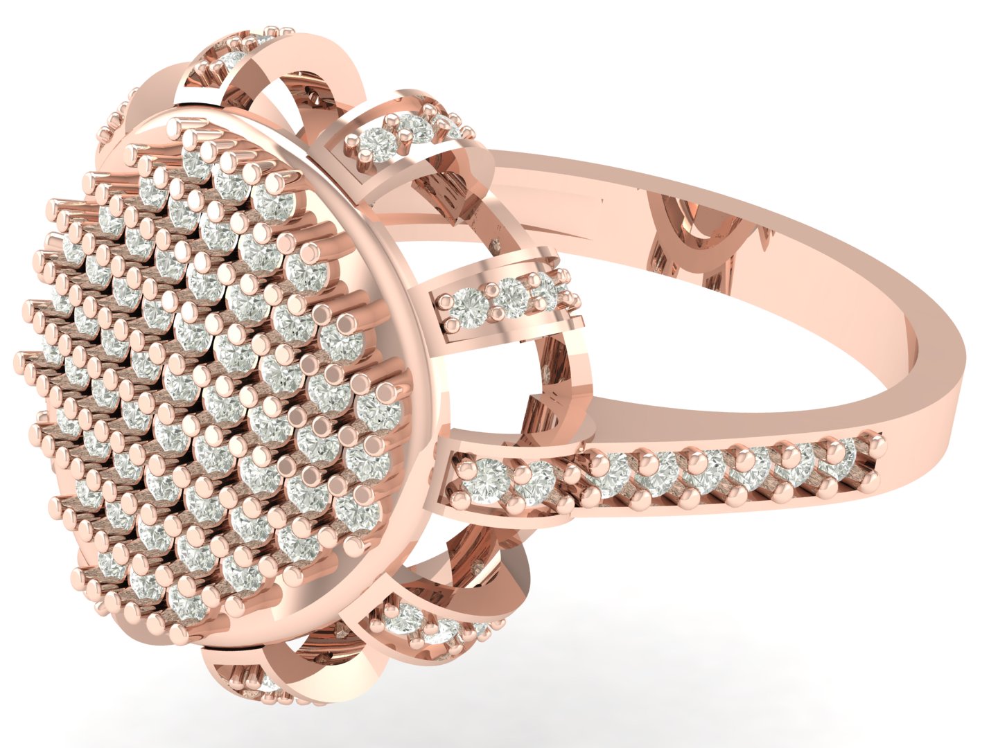 0.80 TW Beautiful Cocktail Style Round Cut Lab Grown Diamond Ring Engagement Ring Wedding Ring Prong Setting Ring PR253