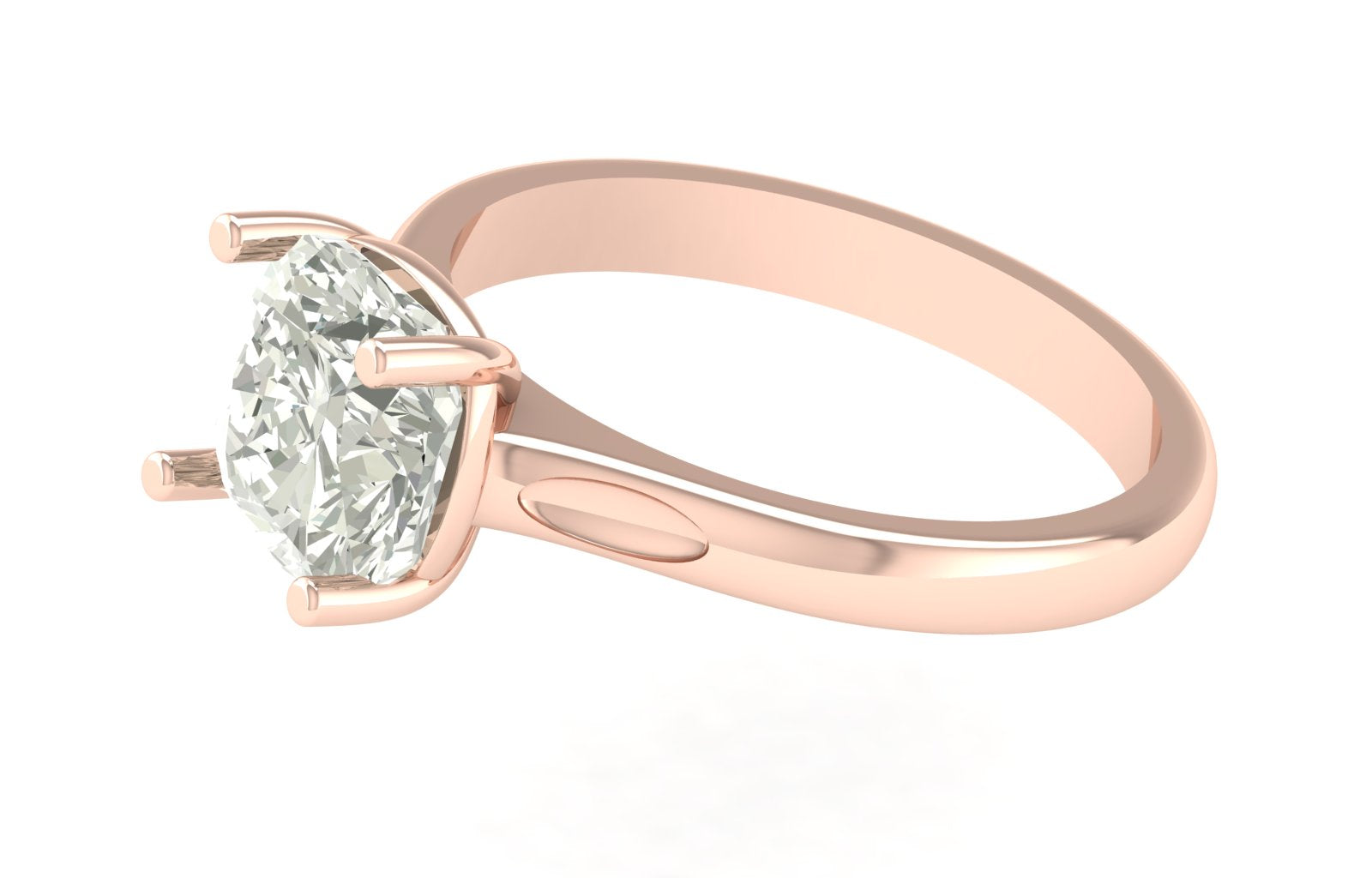 2.65 TW Prong Setting Round Cut Lab Grown Diamond Ring Solitaire Ring Stylish Band Wedding Ring Engagement Ring PR595