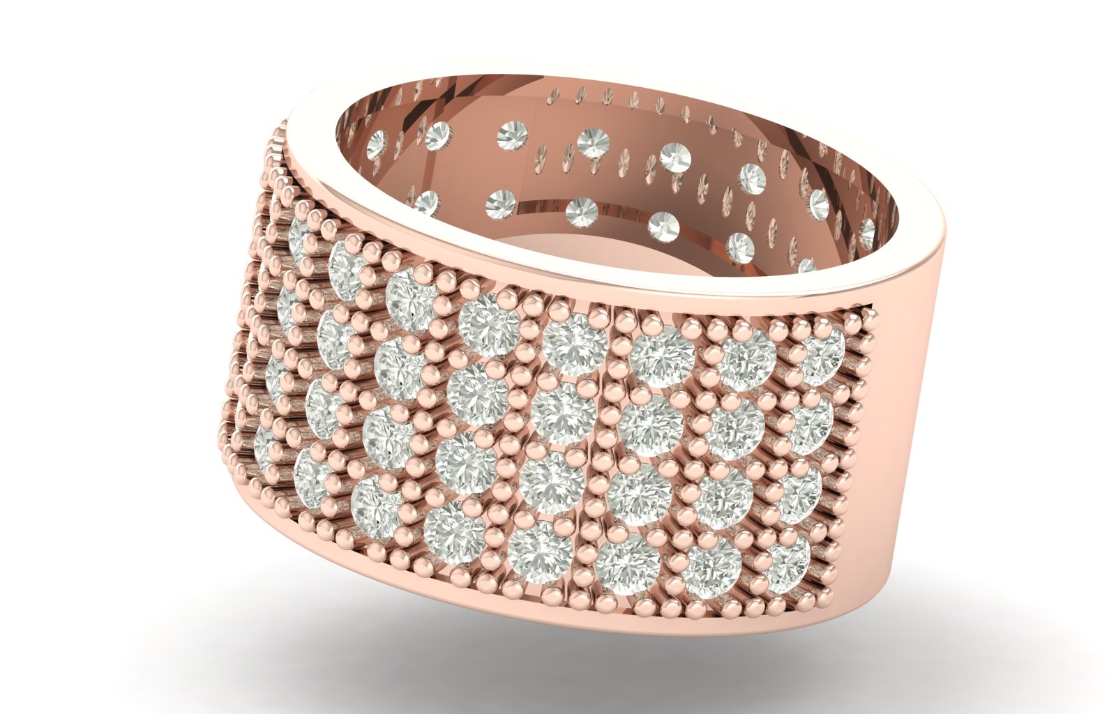 2.27 TW Round Cut Lab Grown Diamond Band Prong Setting Engagement Band Men's Wedding Band PR597