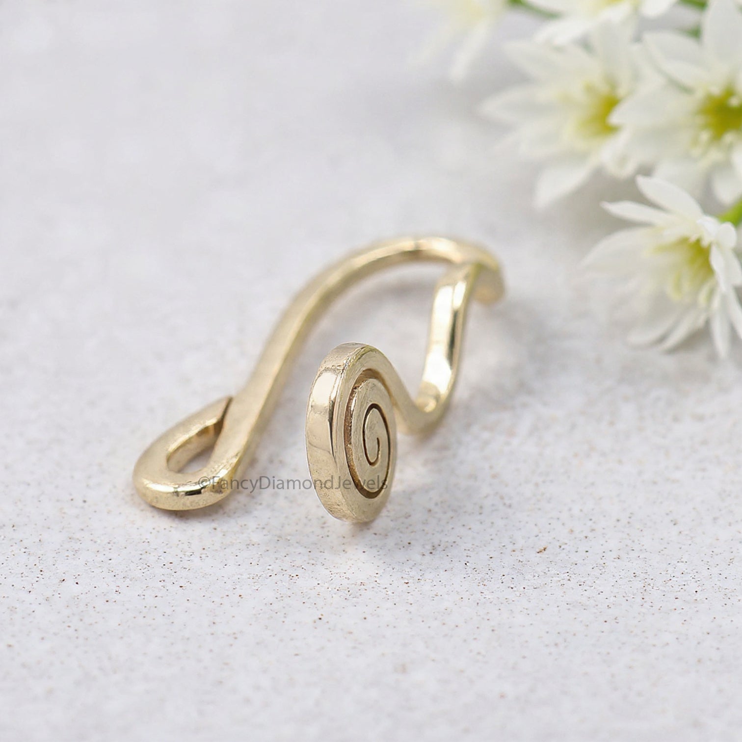 Nose Cuff Clip on Nose Cuff Sterling Silver 14K Yellow or Rose Gold Filled Spiral Non Pierced Nose Ring sterling silver Nose Jewelry FD499