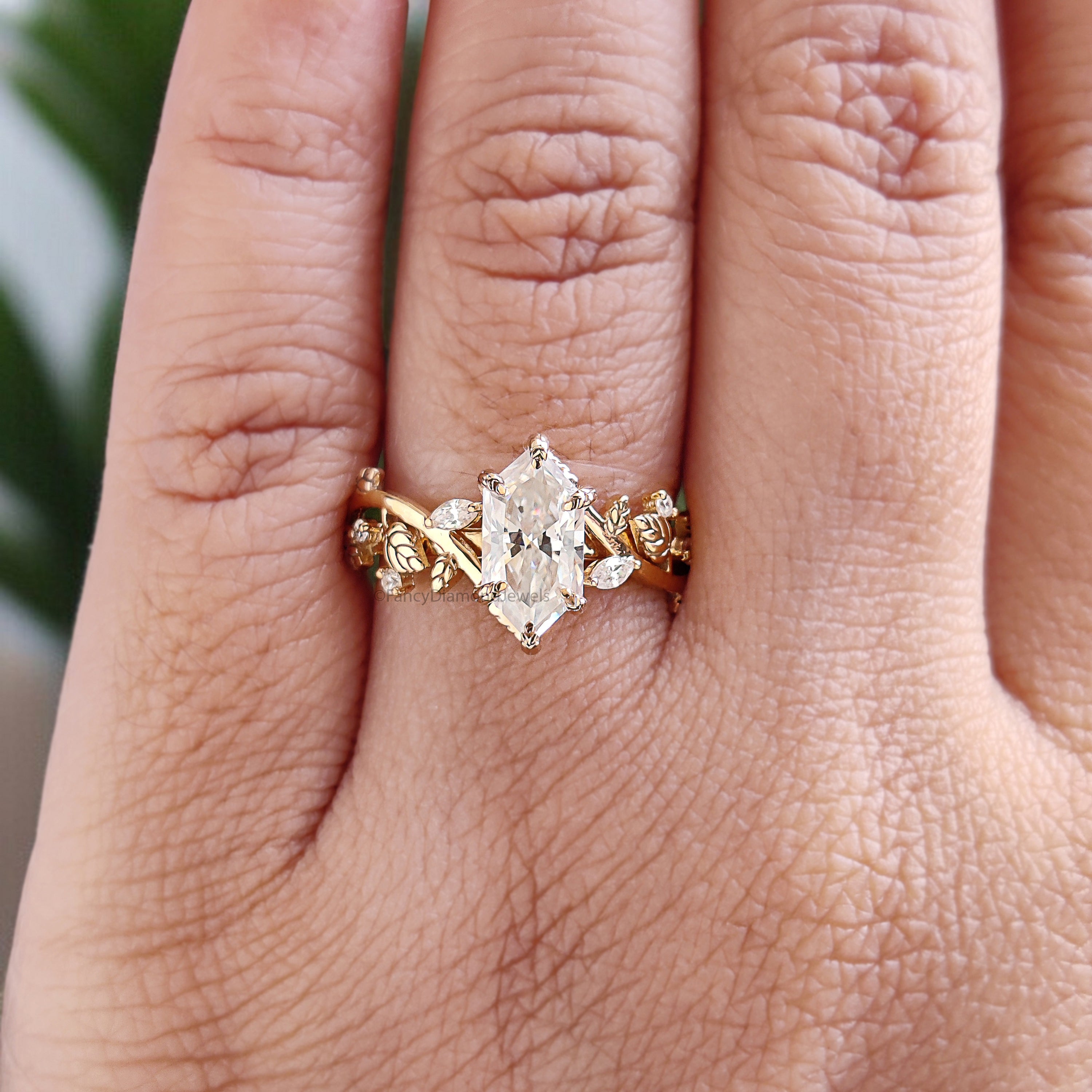 Dutch Marquise Shape Lab Grown Diamond Ring Leaves and Petal Design Ring Handcrafted Wedding Ring Anniversary Ring Gift For Gift FD459