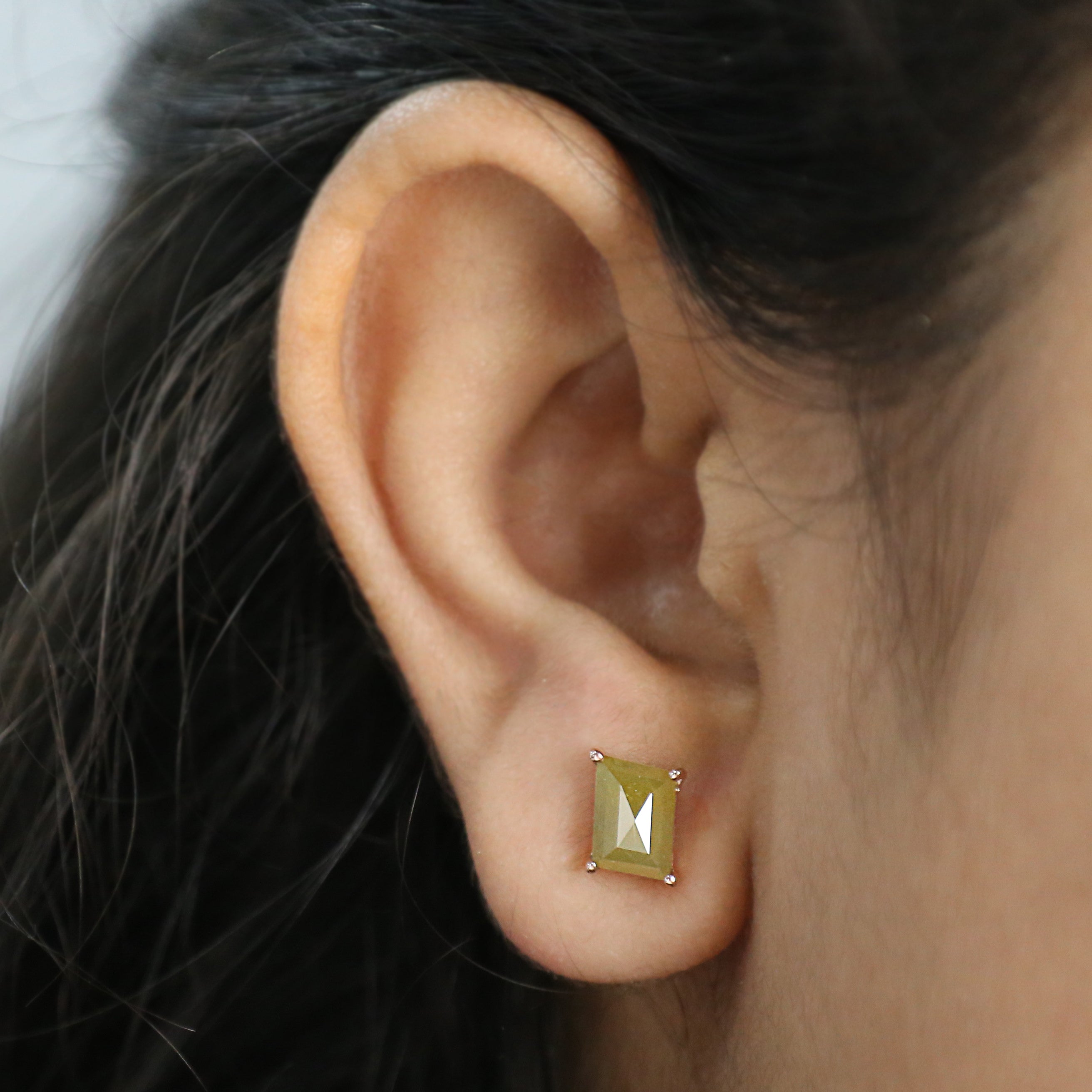 Antique Yellow Color Diamond Earring Engagement Wedding Gift Earring 14K Solid Rose White Yellow Gold Earring 2.62 CT KDL5011