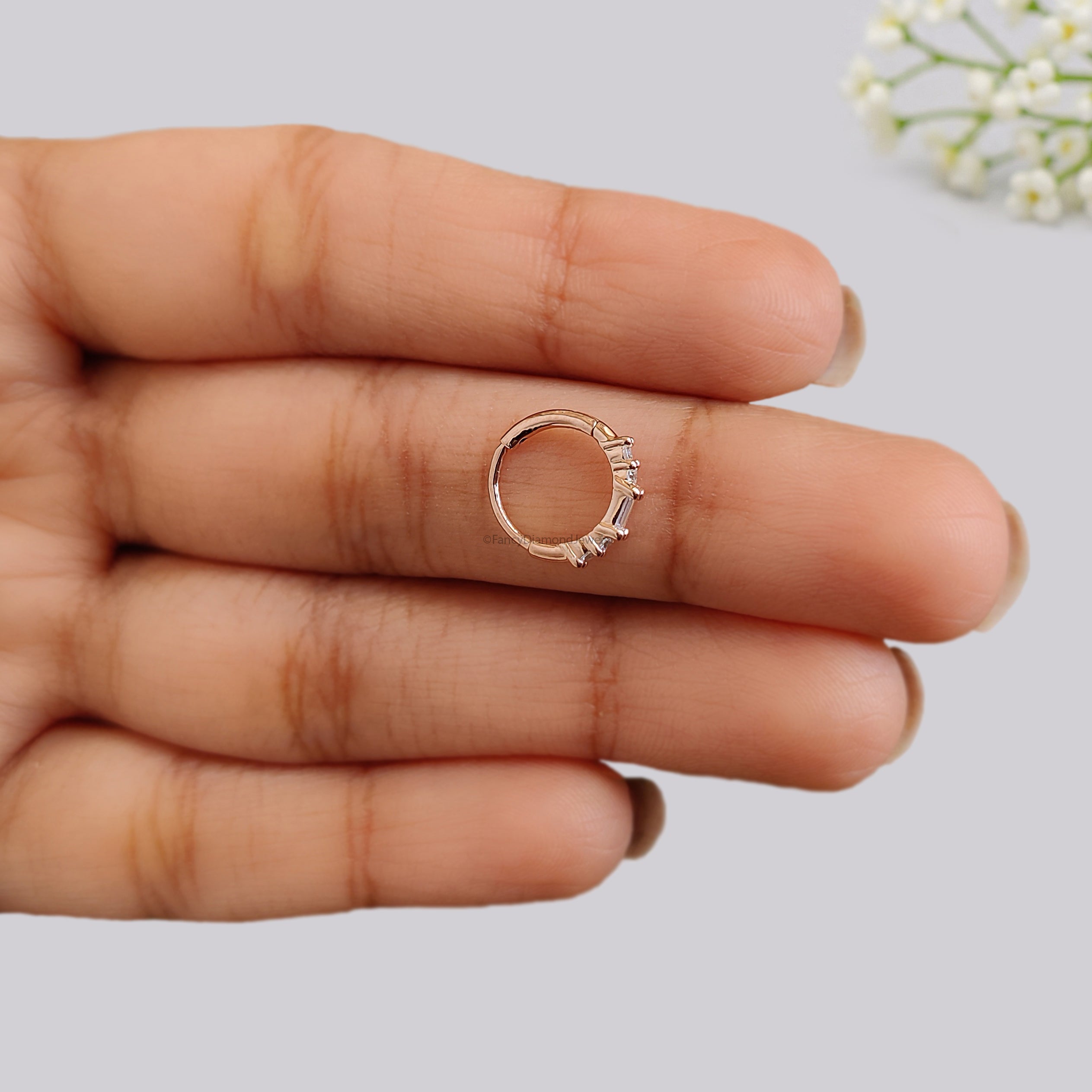Nose Ring Nose Studs Moissanite Diamond Nose Ring Nose Ring Hoop Nose Stud Rose Gold Nose Ring Gold Nose Ring Diamond Nose Stud Hoop FD503