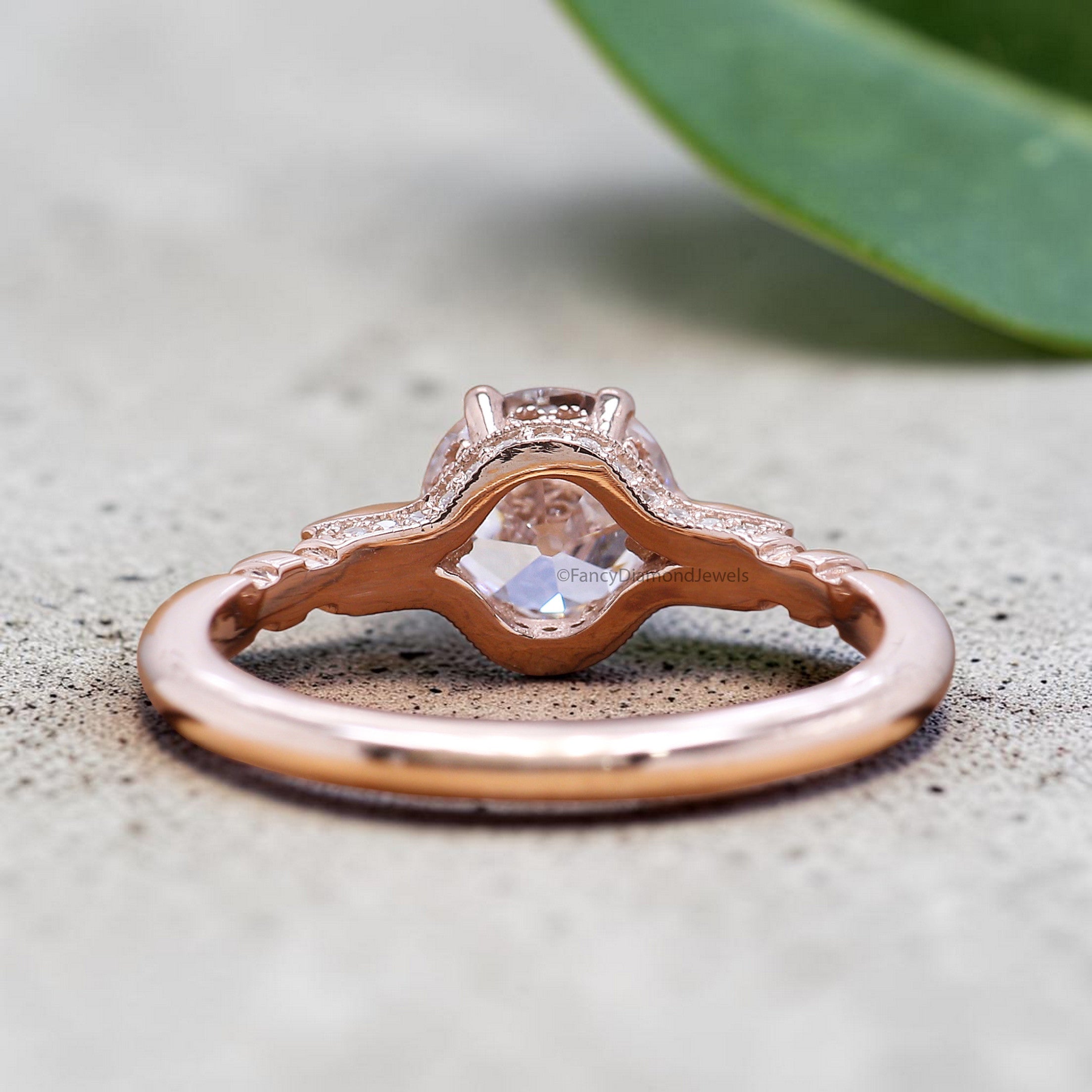 Filigree Style Vintage Engagement Ring, Round Old European Cut Diamond, Unique Milgrain Wedding Ring for Her, Anniversary Gift Ring FD562