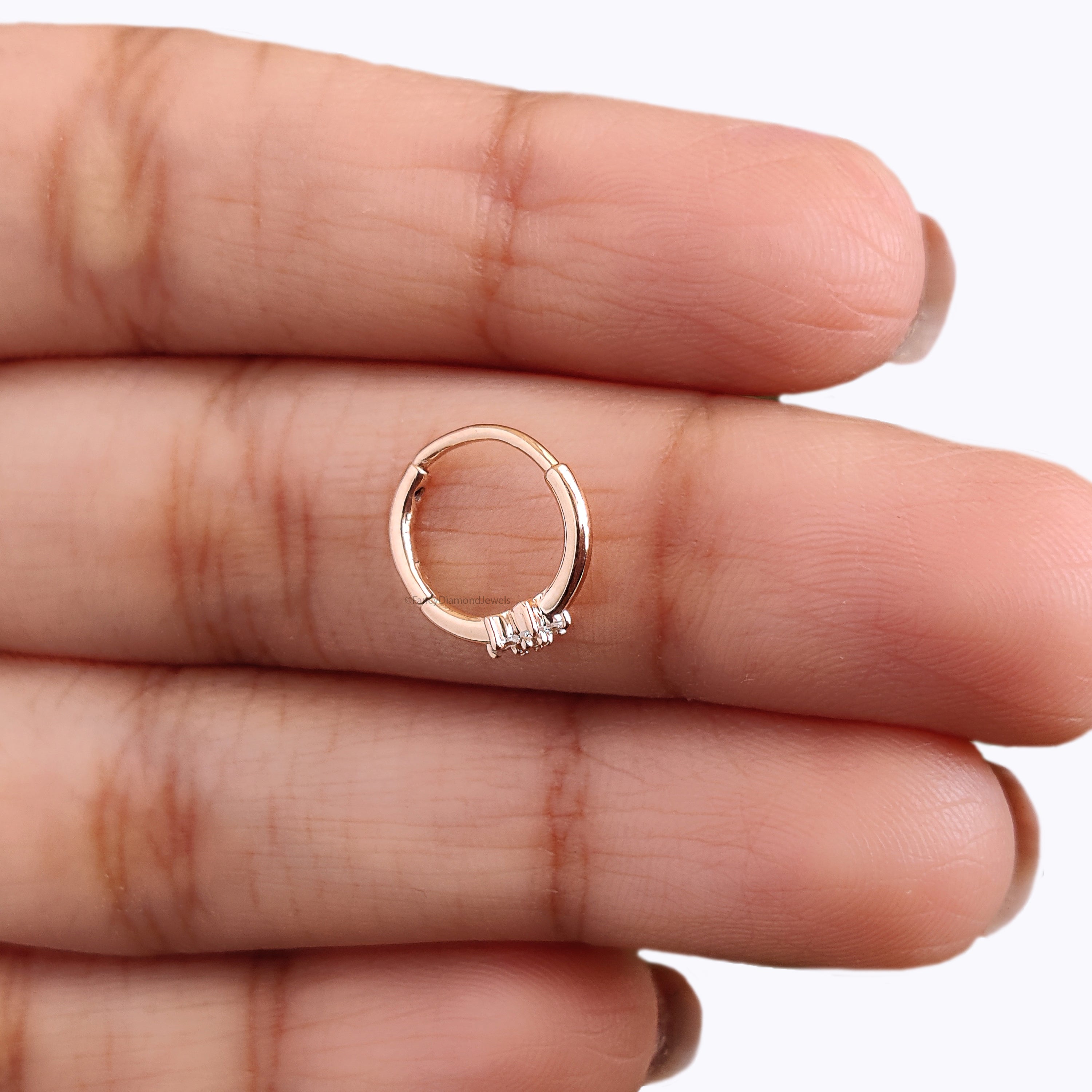 Flower Nose Ring Nose Studs Moissanite Diamond Nose Ring Hoop Nose Stud Rose Gold Nose Ring Gold Nose Ring Diamond Nose Stud Hoop FD493