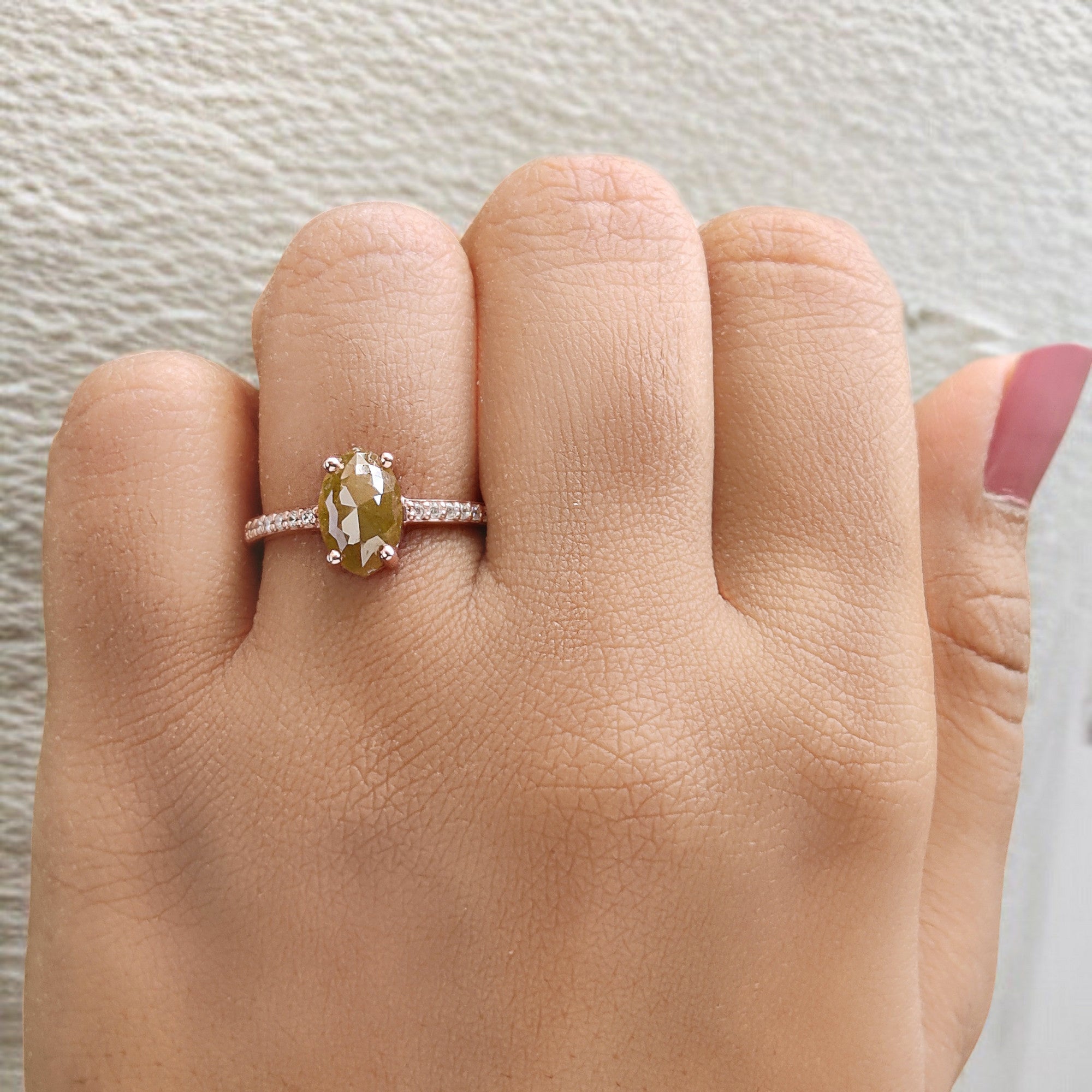 Marquise Shape Yellow Color Diamond Ring 2.04 Ct 9.62 MM Marquise Cut Diamond Ring 14K Rose Gold Silver Engagement Ring Gift For Her QL2127