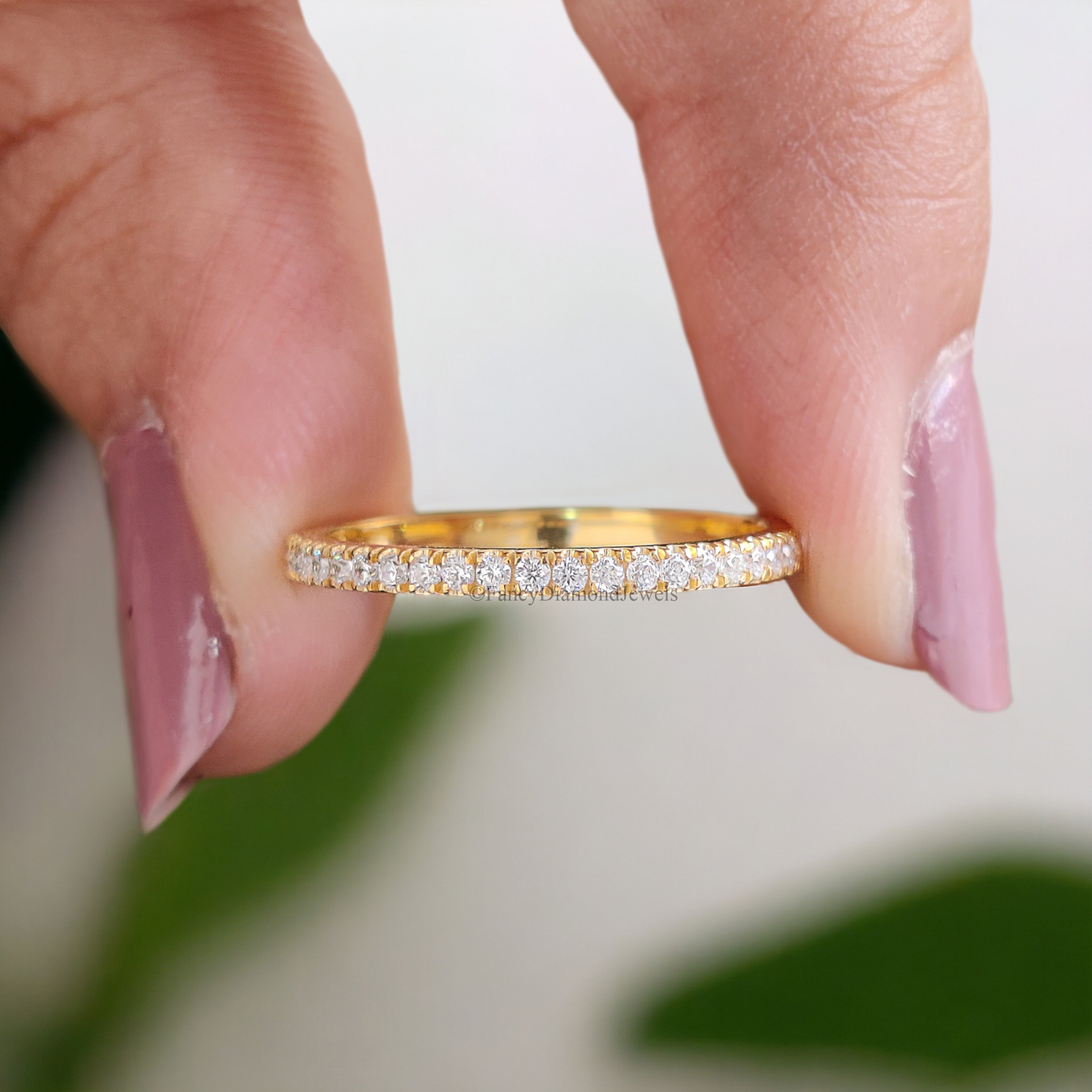 Engagement Ring set in 925 Sterling Silver for Bridal wedding Round Moissanite Ring Set For Women 14k yellow gold moissanite rings FD143