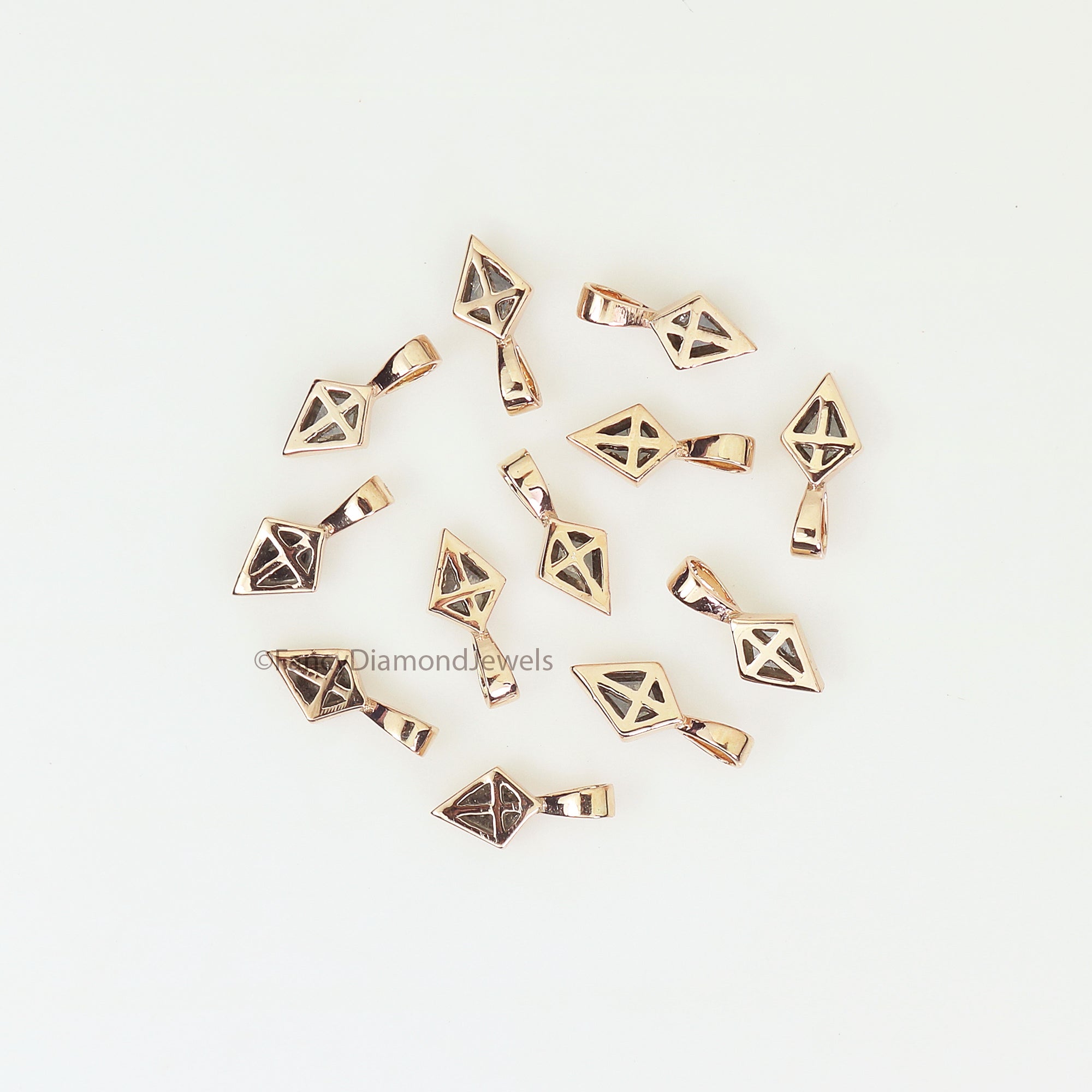 Kite Salt And Pepper Diamond Pendant, Unique Diamond Pendant, Salt And Pepper Diamond Pendant, No Chain Including Only Pendant KD1088