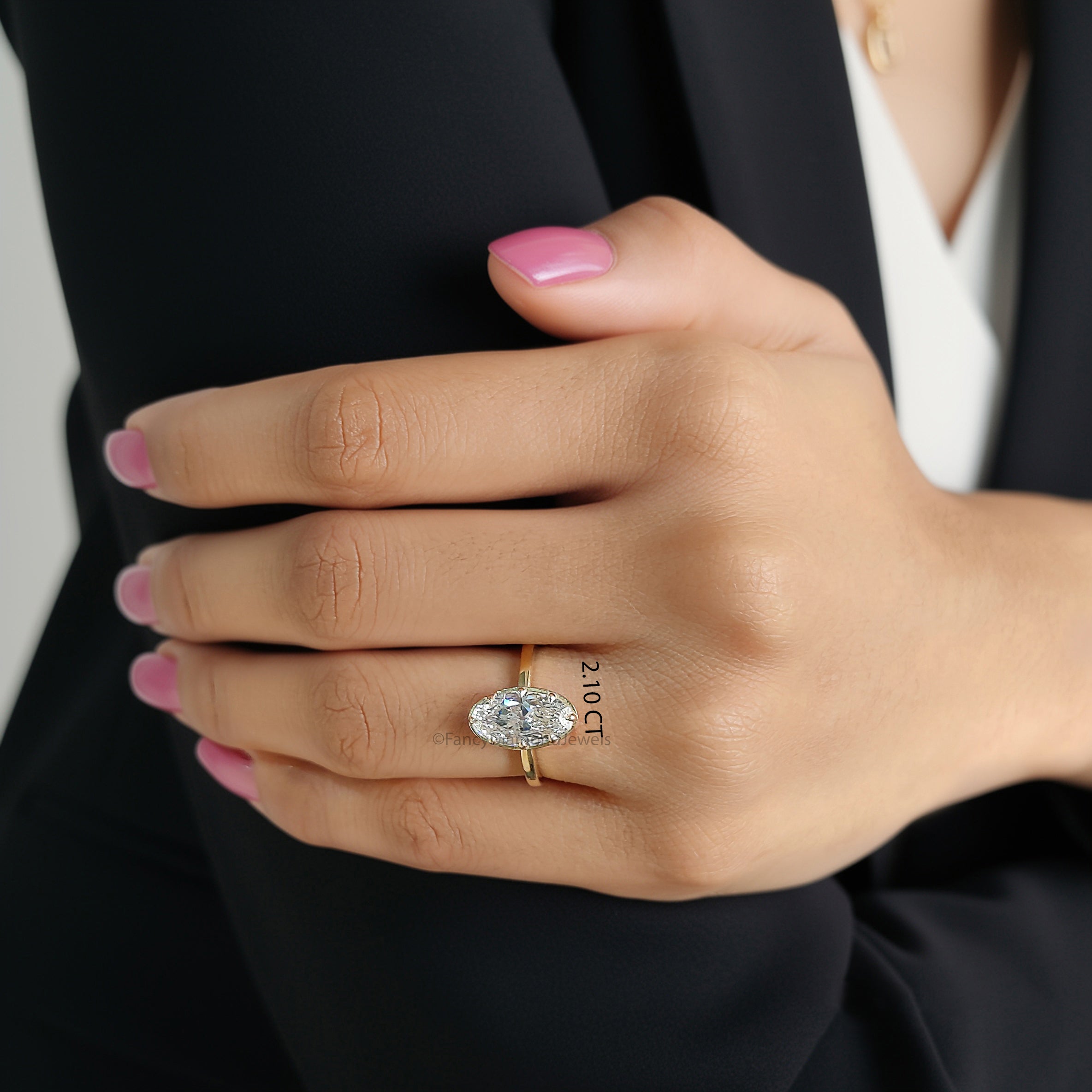 Old Mine Cut Oval Diamond Solitaire Engagement Ring, Claw Prong Bezel Set Wedding Ring, Vintage Cut Diamond Ring, Anniversary Gift FD560