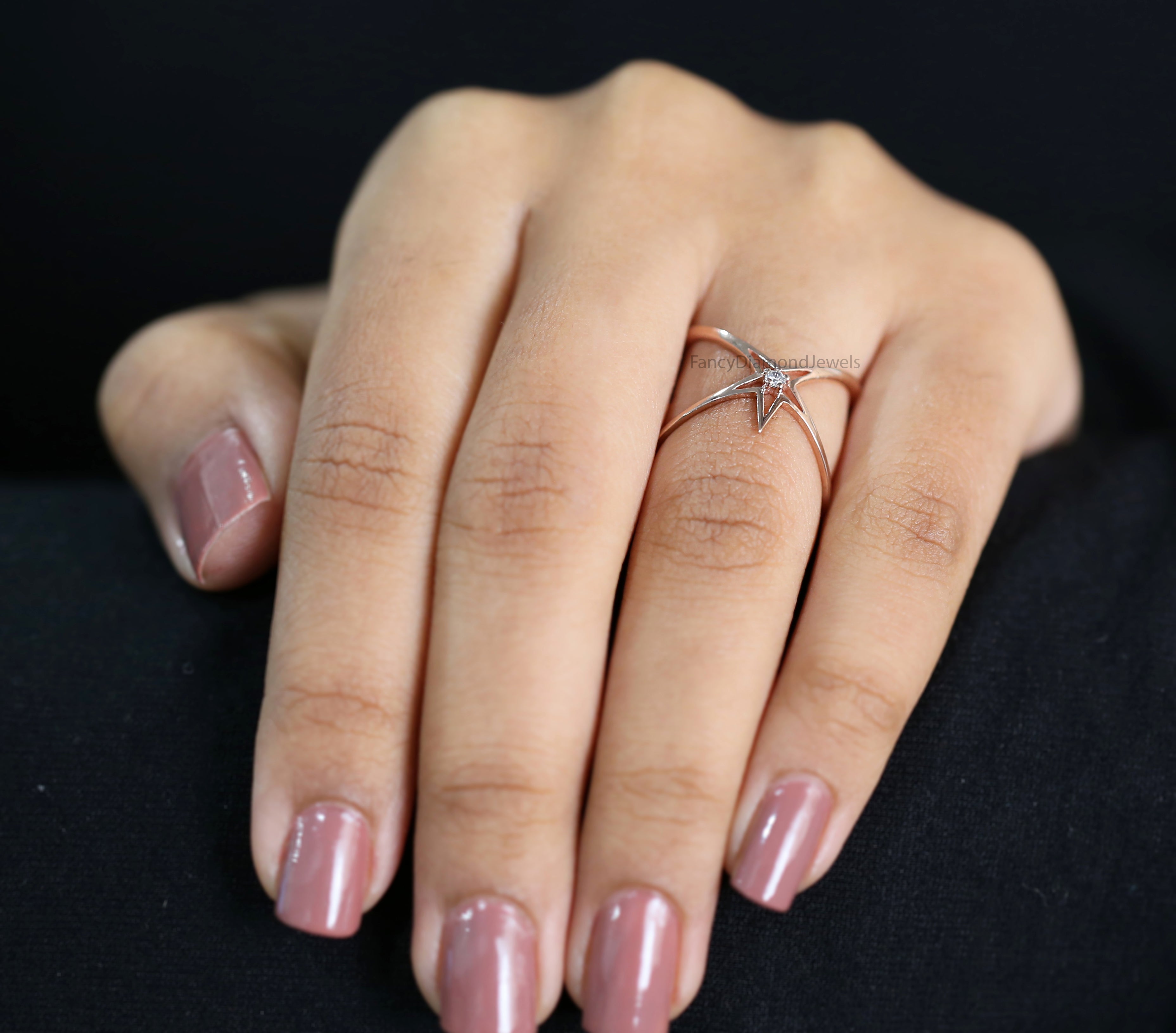 Round salt and pepper Diamond Ring, Salt and pepper Round Diamond Engagement Ring, Round Natural Diamond Ring, Round Cut Ring, KD1149