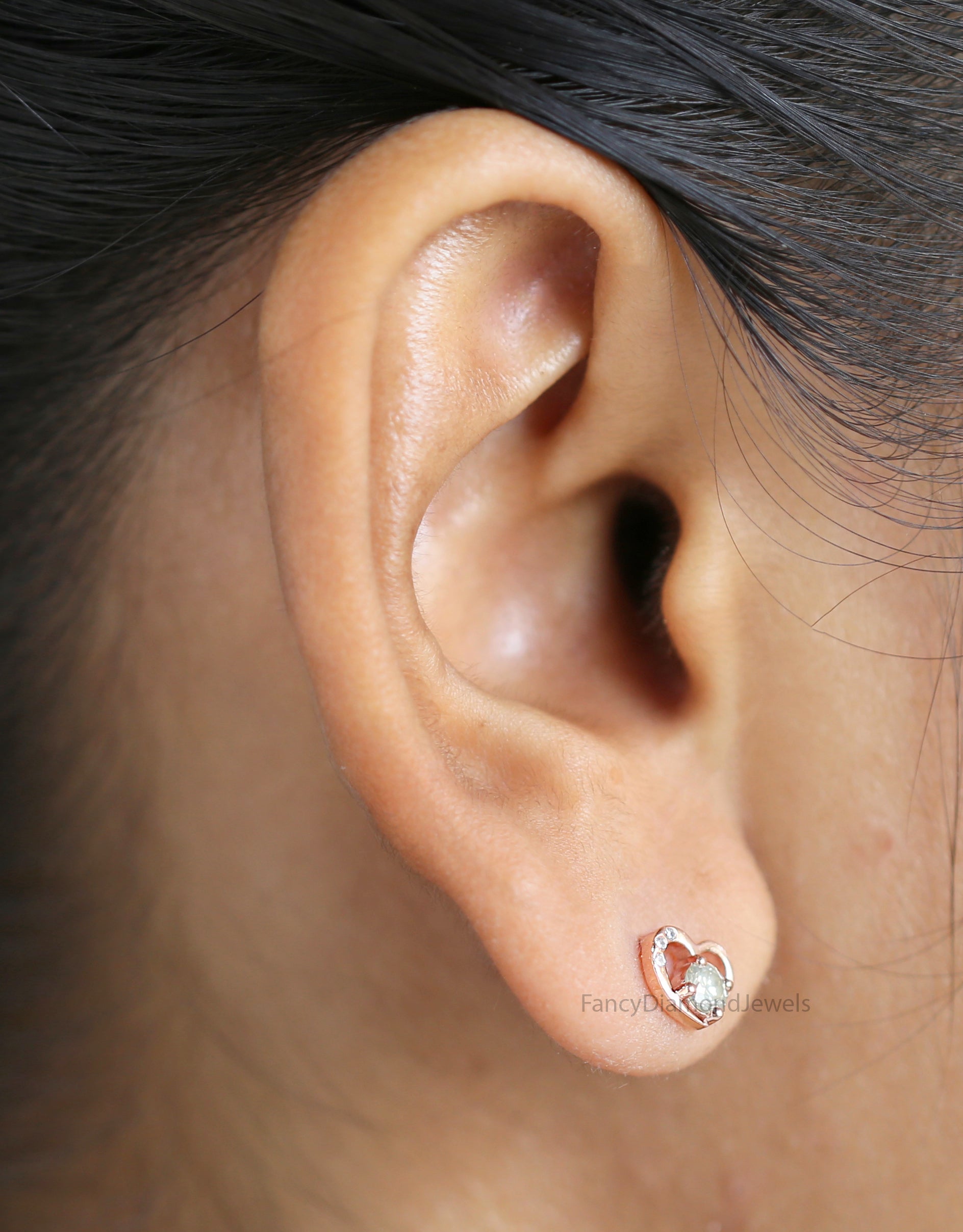 Round White Diamond Earring, Round Brilliant Shape Earring, Prong Earring, Engagement Earring, Earlobe Earrings, Earrings Jewelry, KDN1864