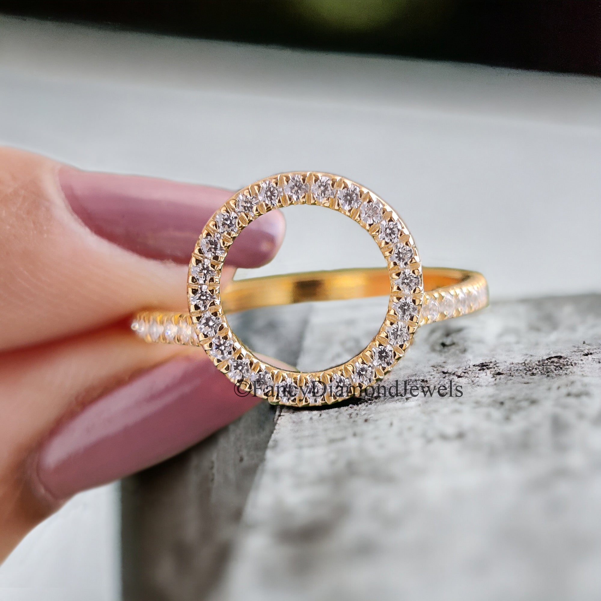 Round Cut Moissanite Diamond Wedding Bridal Ring Set Halo Engagement Ring Guard Wrap Edwardian Ring Set Enhancer Guard Ring For Woman FD73