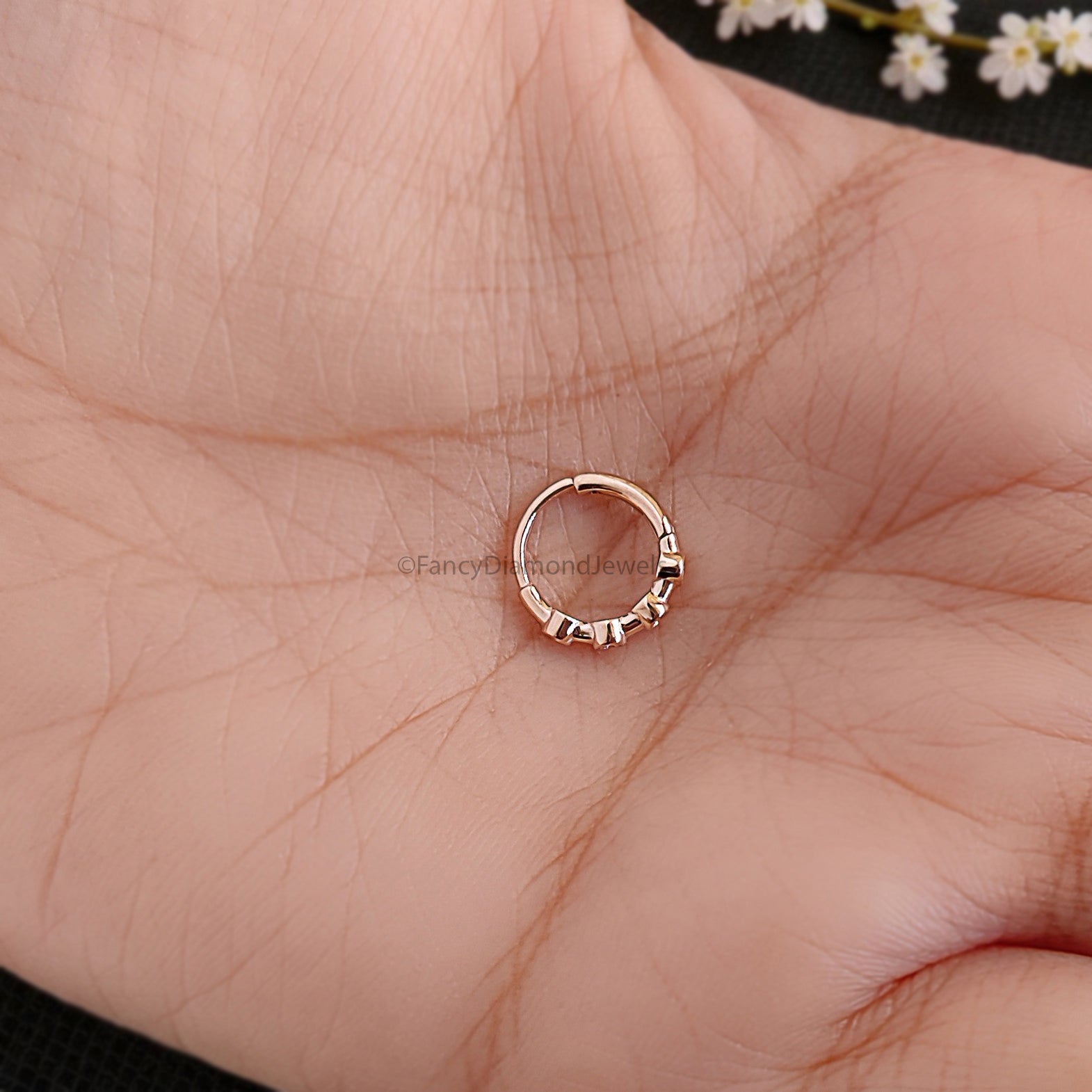 Nose Ring Nose Studs Lab Grown Diamond Nose Ring Nose Ring Hoop Nose Stud Rose Gold Nose Ring Gold Nose Ring Diamond Nose Stud Hoop FD496