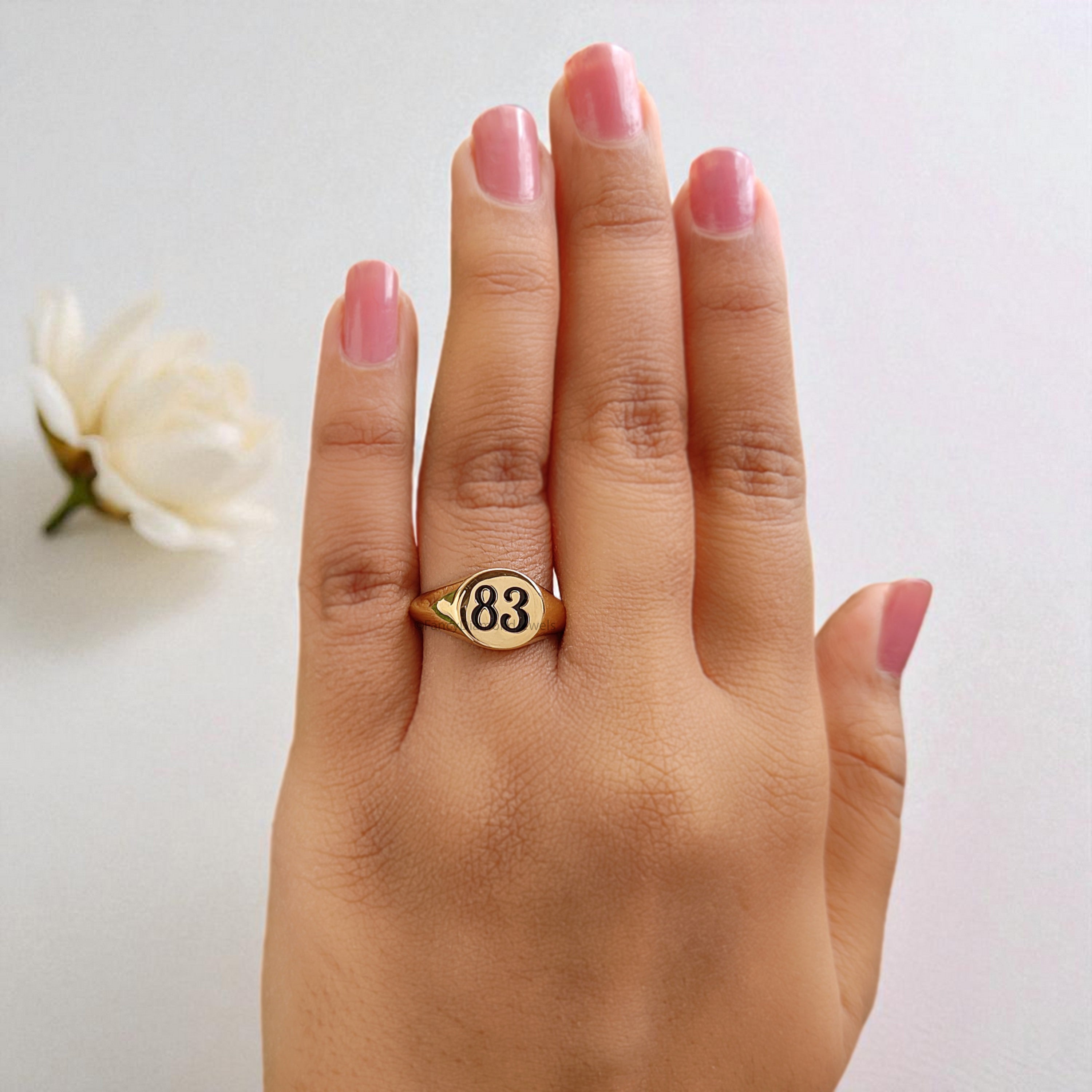 Lucky Number Custom Number Signet Ring with Free Numerology Reading Report Lo Shu Grid Name Compatibility Silver Ring Unisex Ring FD411