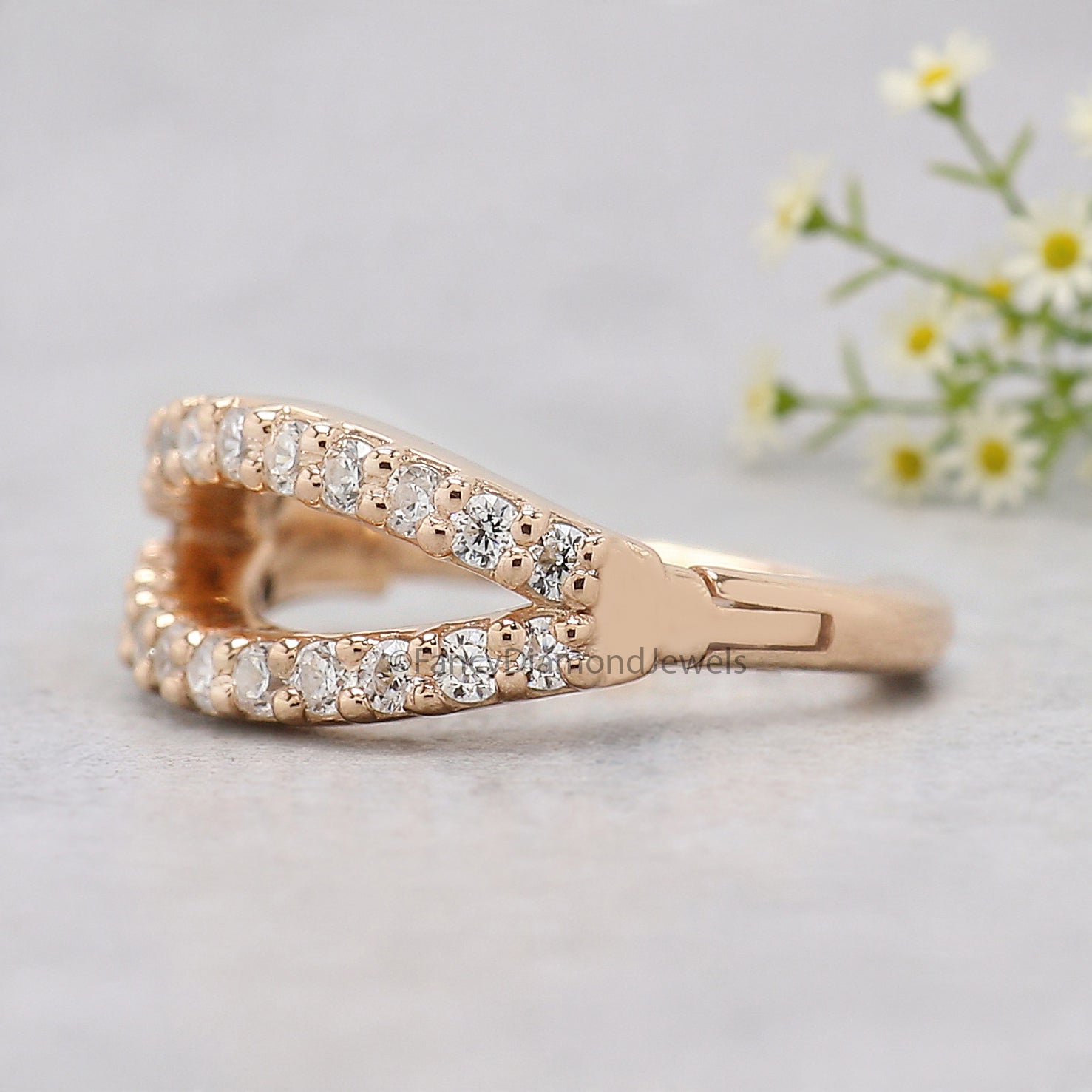 Moissanite Diamond Nose Ring Nose Studs Double Line Nose Ring Hoop Nose Stud Rose Gold Nose Ring Gold Nose Ring Diamond Nose Stud Hoop FD495