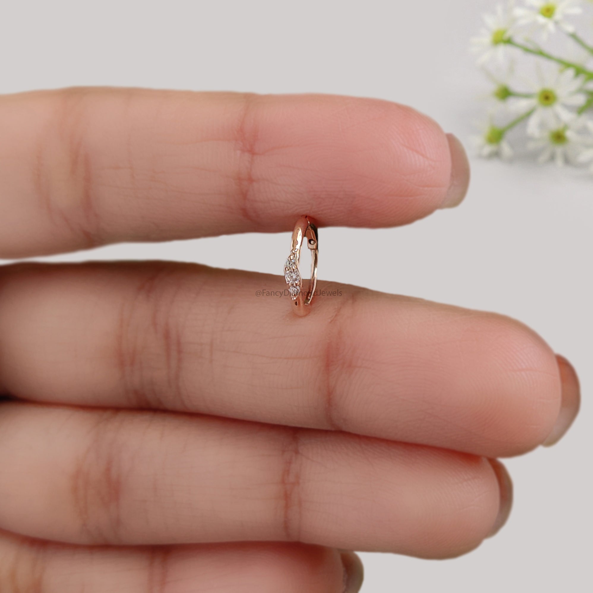 Nose Ring Nose Studs Natural Diamond Nose Ring Nose Ring Hoop Nose Stud Rose Gold Nose Ring Gold Nose Ring Diamond Nose Stud Hoop FD498