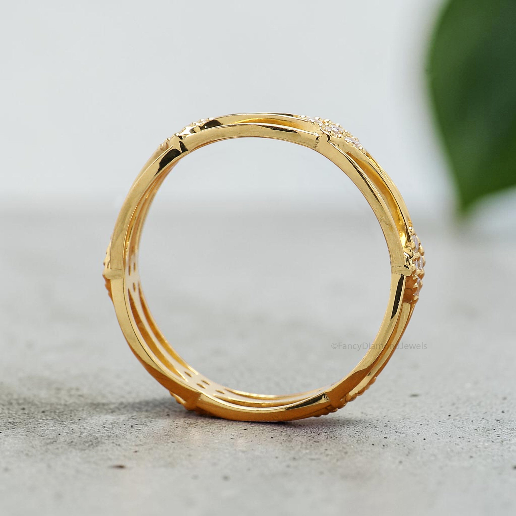 Unique Infinity Irish Knot Ring Lab Grown Diamond Celtic Knot Ring 14K Vintage Lab Wedding Band For Bridal Matching Ring For Women FD571