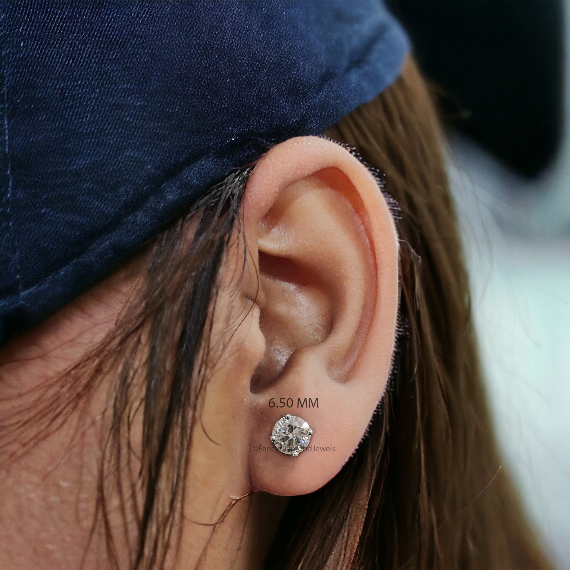 Gold Stud Earrings For Women Daily Wear Gold Earrings Moissanite Stud Earrings Screw Back Birthday Gifts Her Graduations Gifts For Her FD07