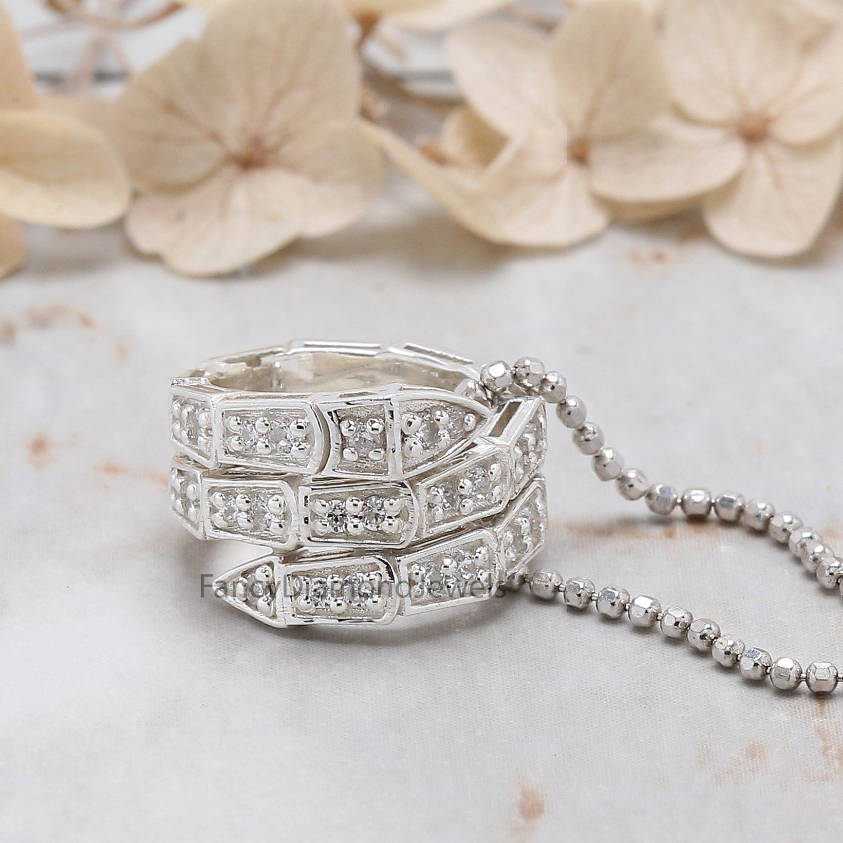 Round Brilliant Cut White Diamond Pendant, Unique Diamond Pendant, Round Brilliant Cut Diamond Pendant, Dangling Diamond Pendant, KD1184