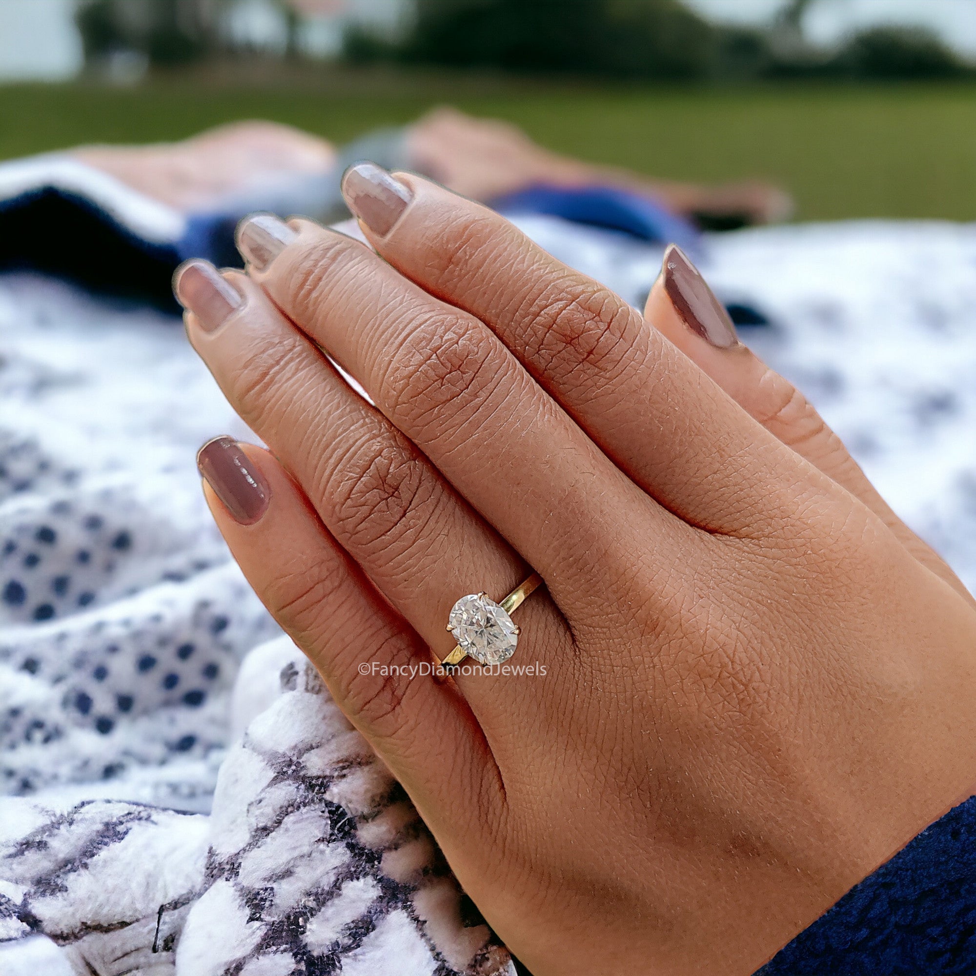 Beautiful Oval Shape Moissanite Ring Yellow Gold 10k/14k/18k 1.50 CT Oval Cut Ring Oval Wedding Engagement Ring Oval Colorless Ring FD15