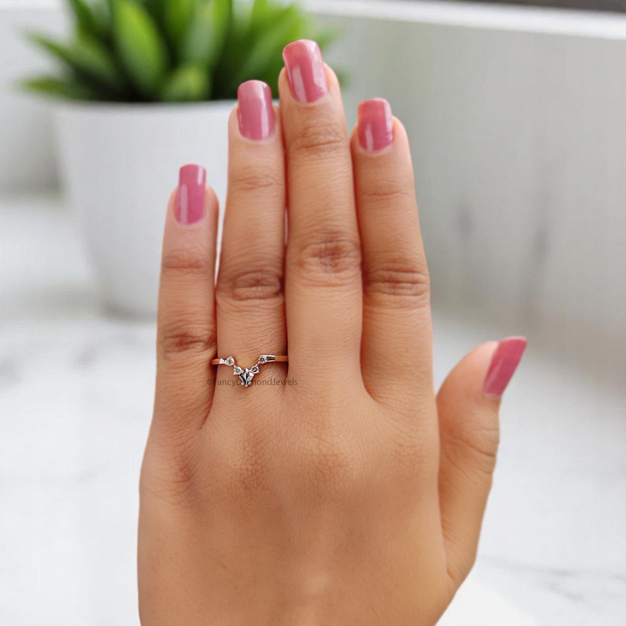 Salt And Pepper Diamond Wedding Band 0.22 TW Diamond Band Silver/10K/14K/18K Gold Half Eternity Band anniversary Ring Gift For Her KD316