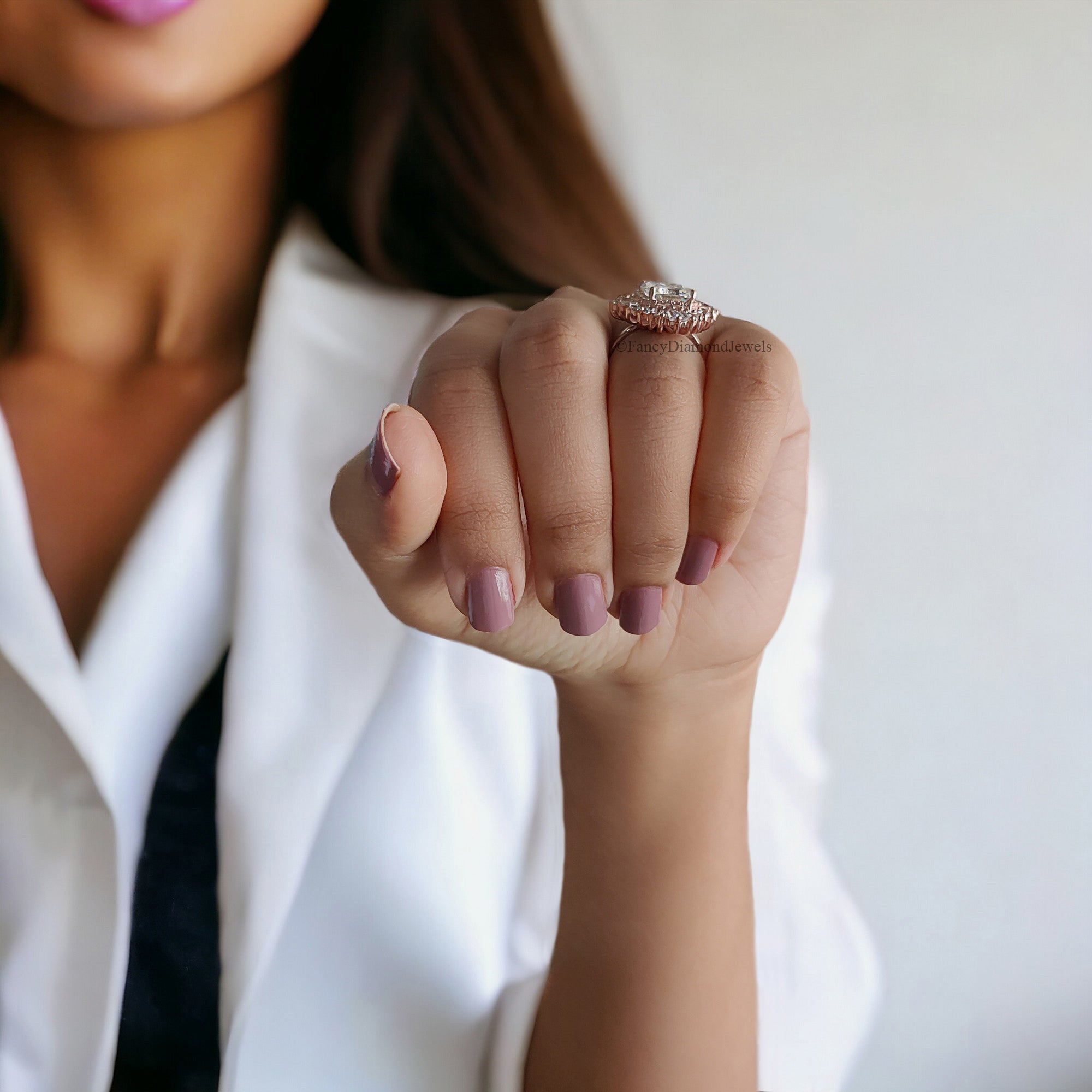 0.95 CT Emerald Cut Moissanite Ring SunBurst Halo Engagement Ring Bridal Wedding Ring Anniversary Gift Ring Valentine's Gift For Women FD257