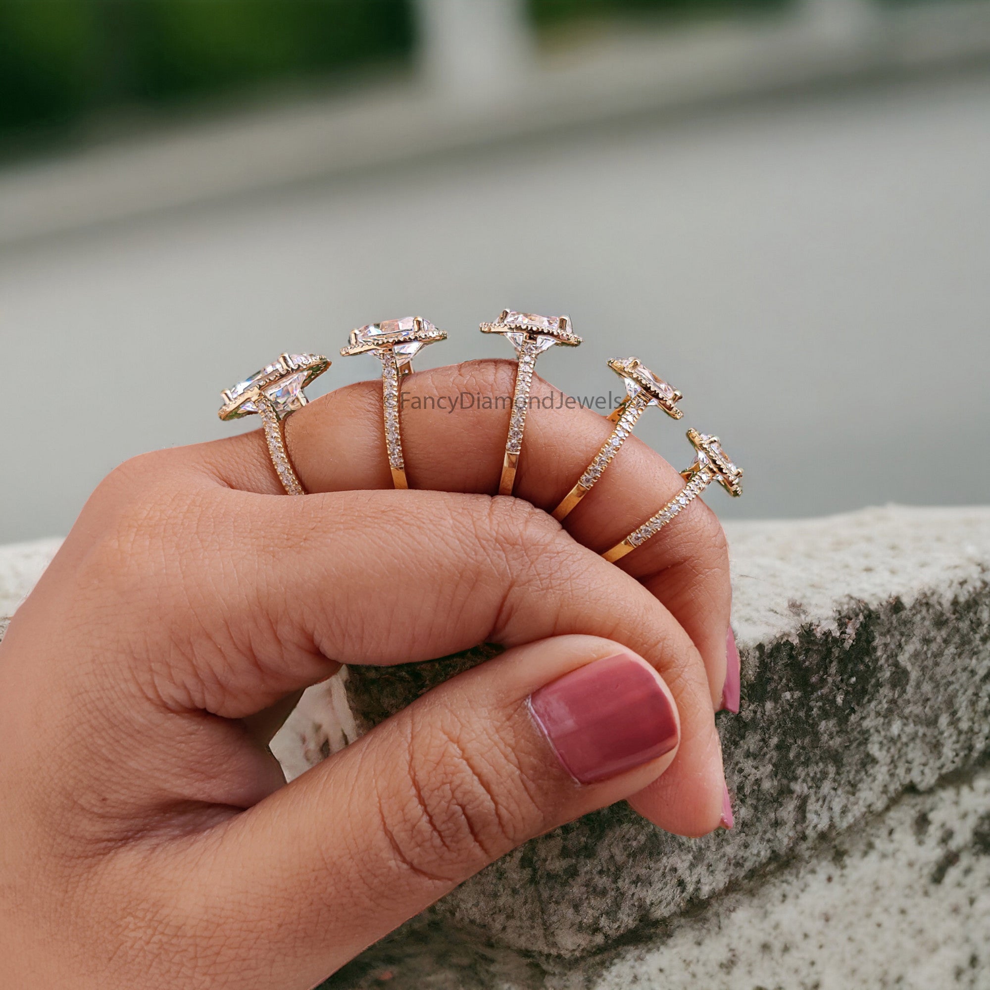 Oval Cut Diamond engagement ring 12mm 10mm 9mm 8mm 7mm stone ring Silver ring Promise ring Simulant ring Halo ring Gift for her FD317