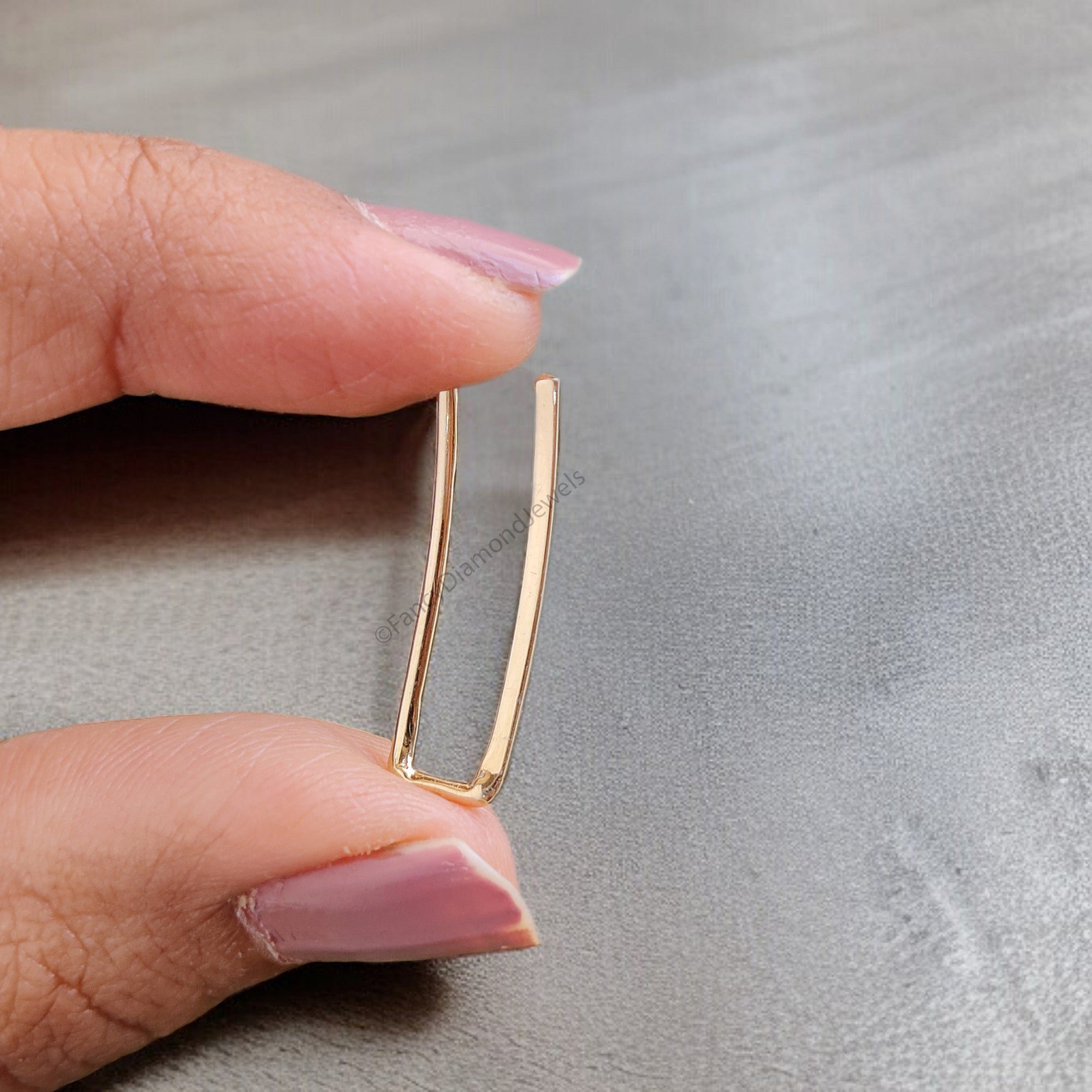 20 mm Dainty Long Ear Climbers Ear Climber Silver Sweep Ear Gold Cuff Pins Yellow Gold Hammered Ear Crawler Bar Ear Climber Earrings FD325