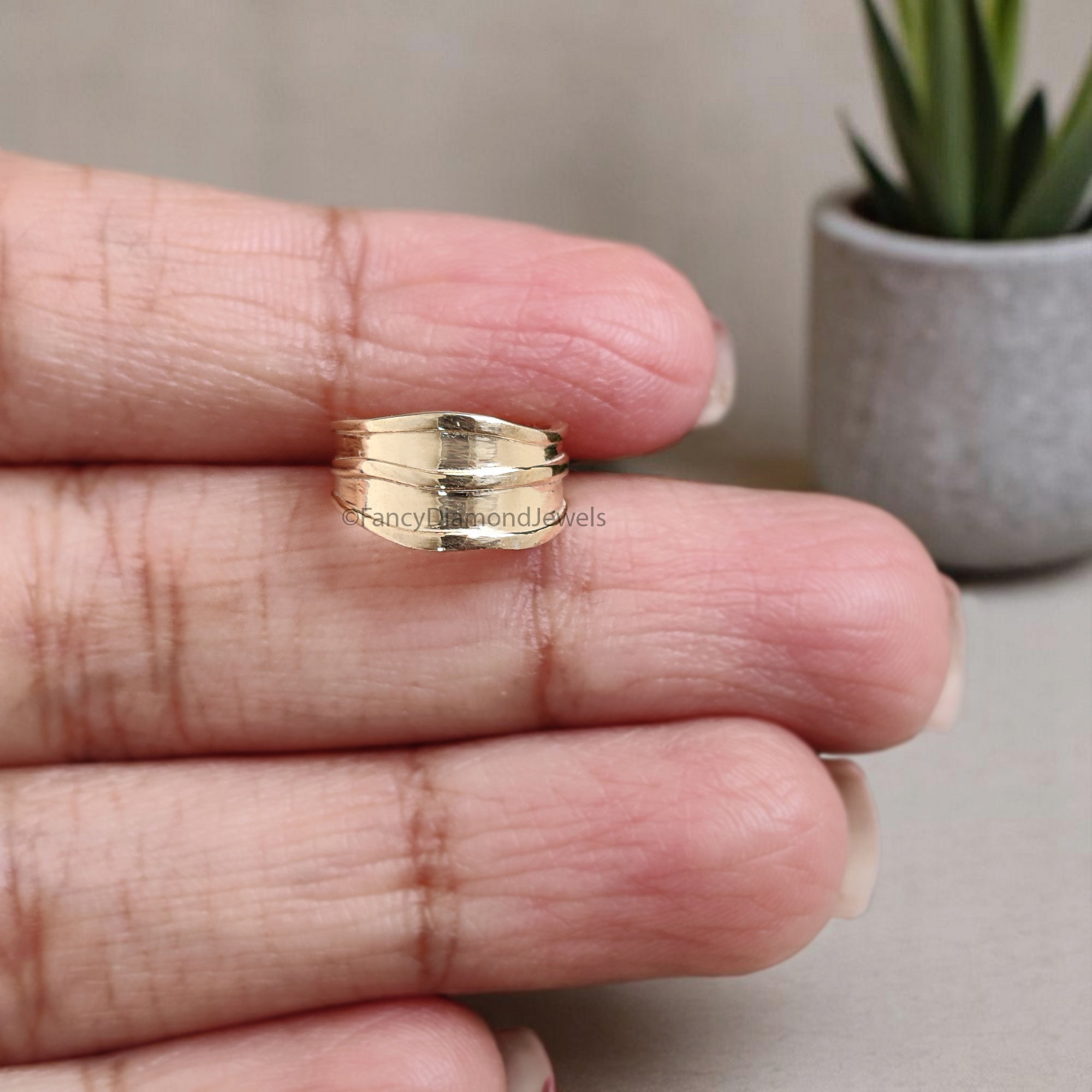 Thick Irregular Ear Cuff Earring Conch Ear Cuff Sterling Silver Ear Cuff Simple earring Yellow Gold Ear Wrap Cuff FD356