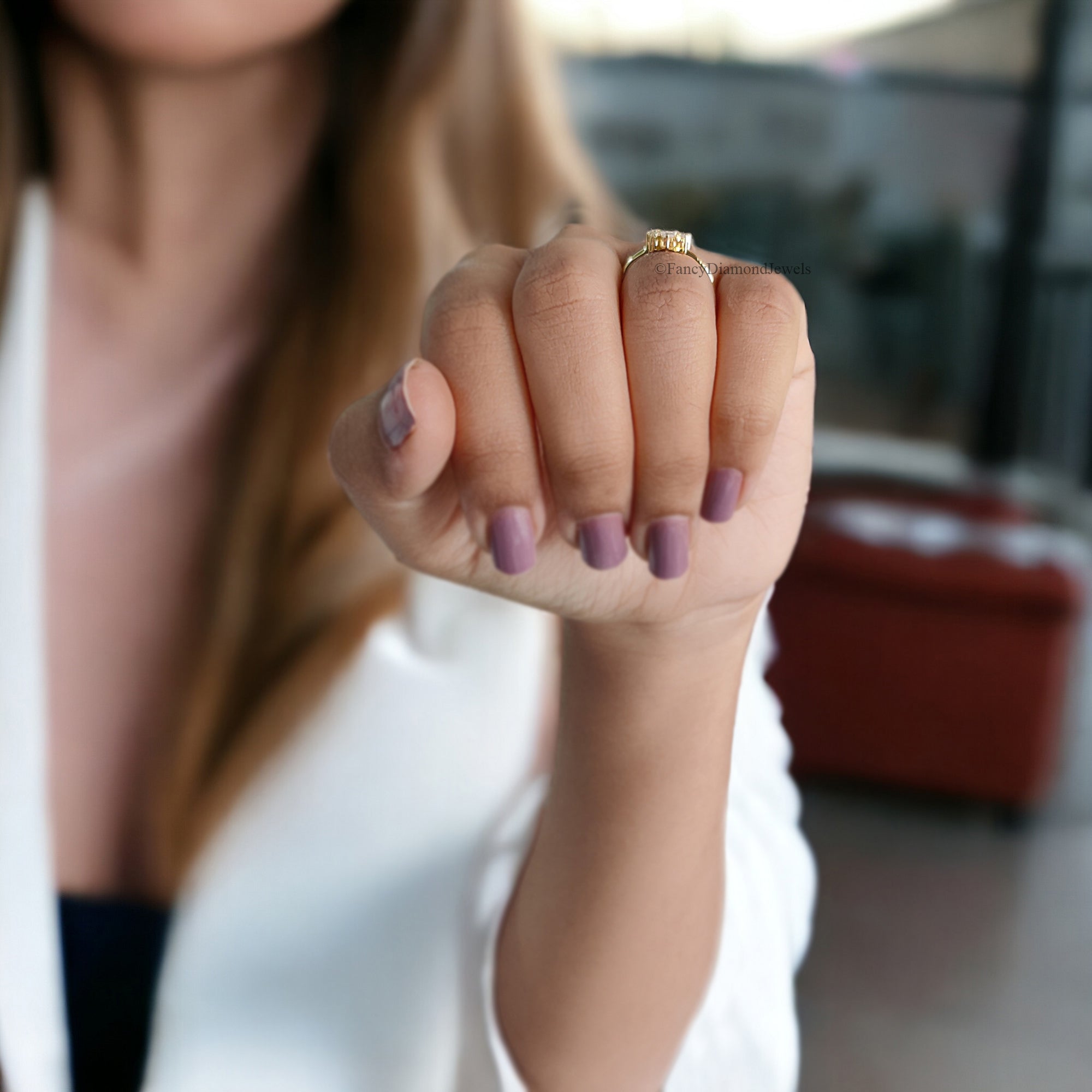 Mix Shape Moissanite Bridal Ring Multi Diamond Ring Engagement Ring Mixed Size Stones Wedding Ring 14K Solid Gold Anniversary Ring FD255