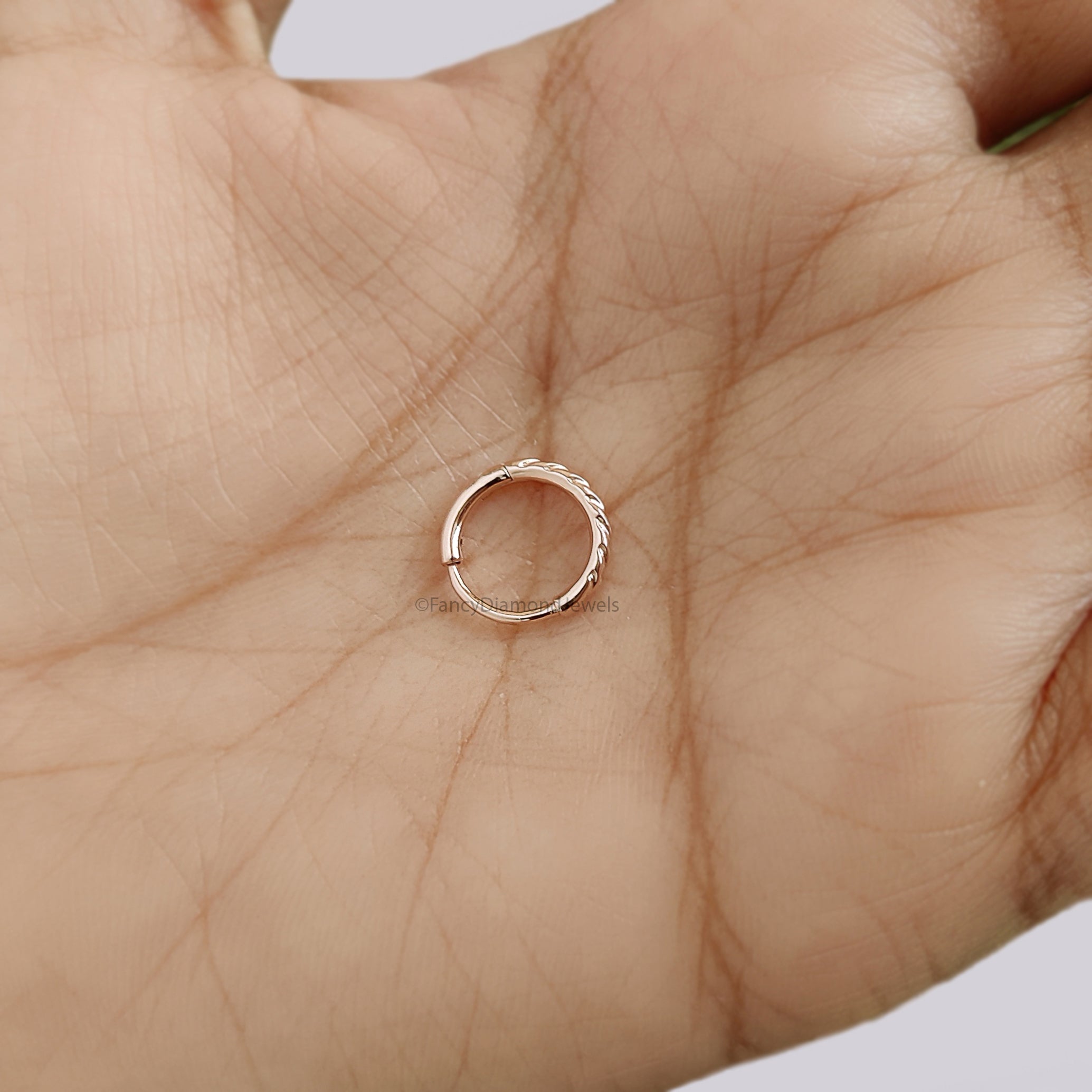 Unique Nose Ring Indian Nose Ring Tribal Nose Ring Gold Nose Ring Indian Jewelry Textured Hand Nose Ring Piercing Nose Ring FD506