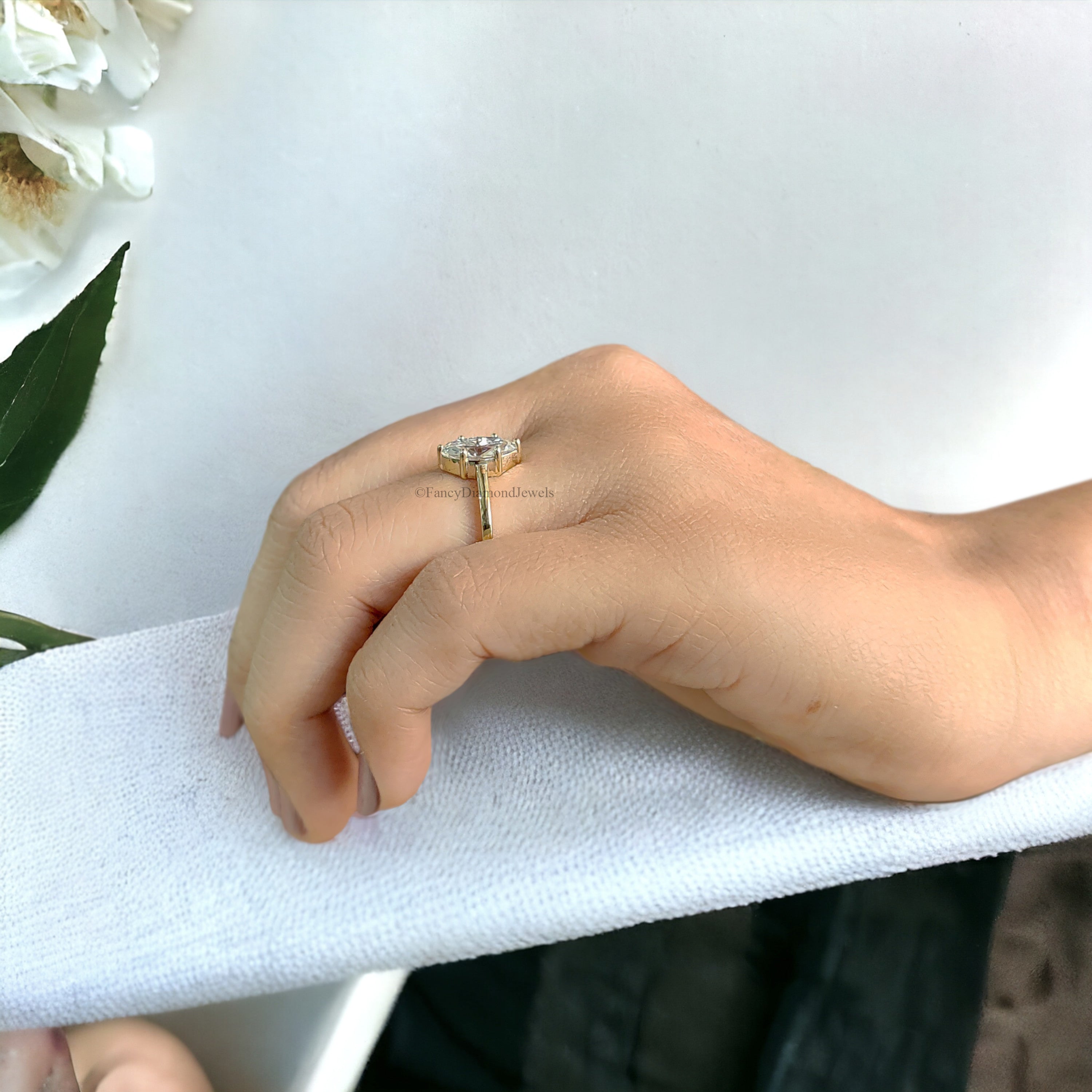 1.00 CT Marquise Cut Colorless Moissanite Ring Solitaire Prong Set Engagement Ring Wedding Ring Promise Ring for Women Gift for Her FD153