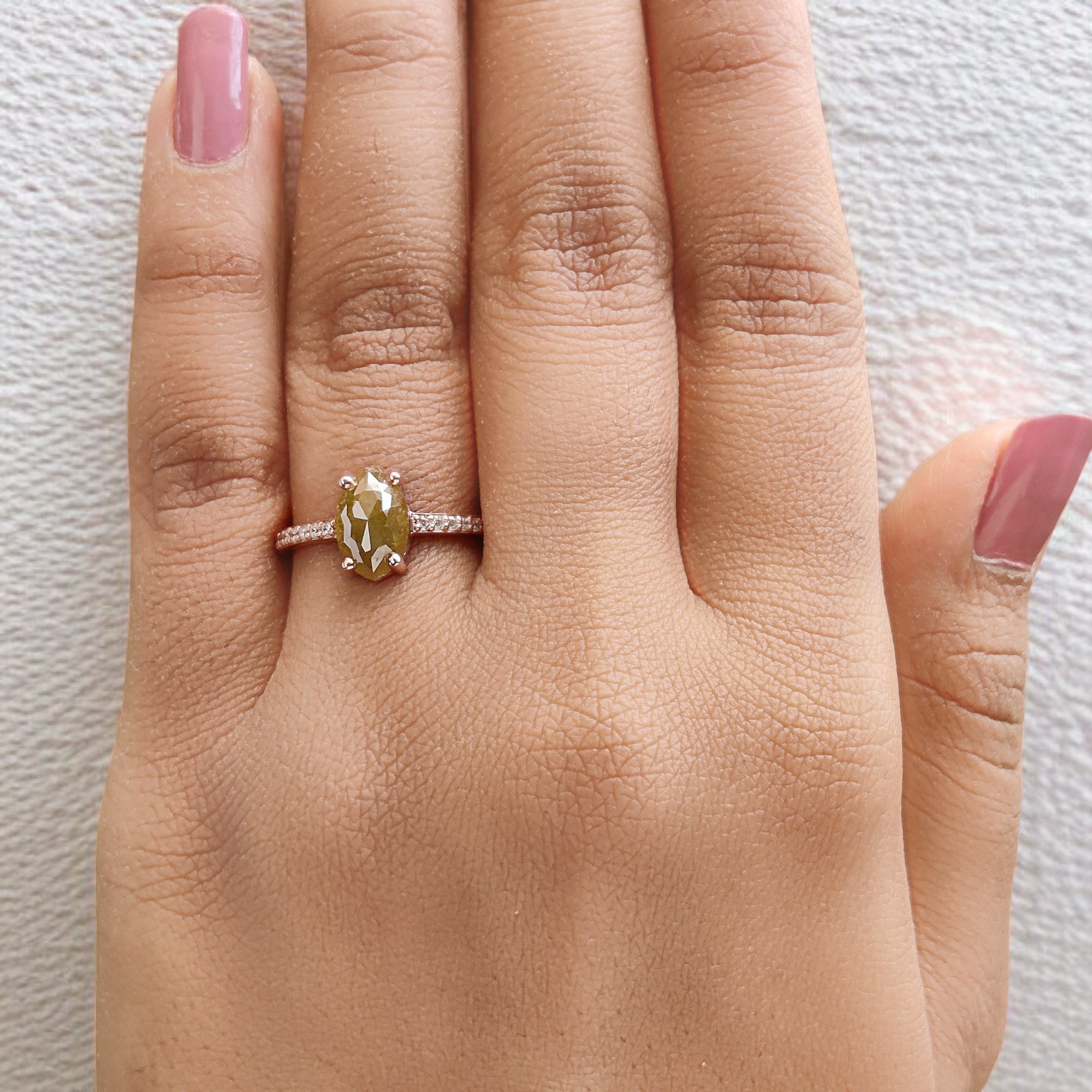 Marquise Shape Yellow Color Diamond Ring 2.04 Ct 9.62 MM Marquise Cut Diamond Ring 14K Rose Gold Silver Engagement Ring Gift For Her QL2127