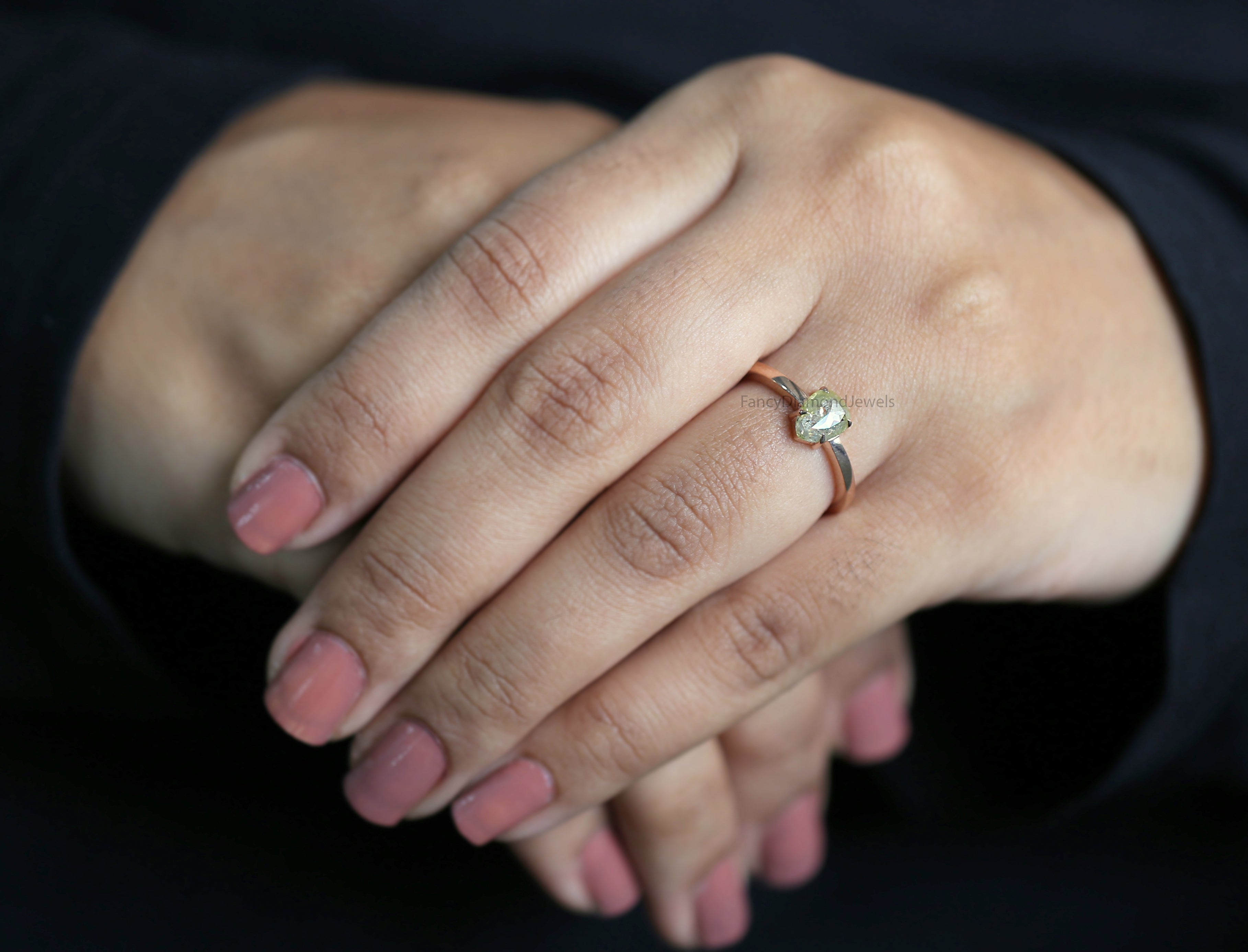 Pear Diamond Ring, Pear Engagement Ring, Yellow Color Pear Diamond Ring, Pear Shape Diamond Ring, Pear Cut Ring, Solitaire Ring, KD1126