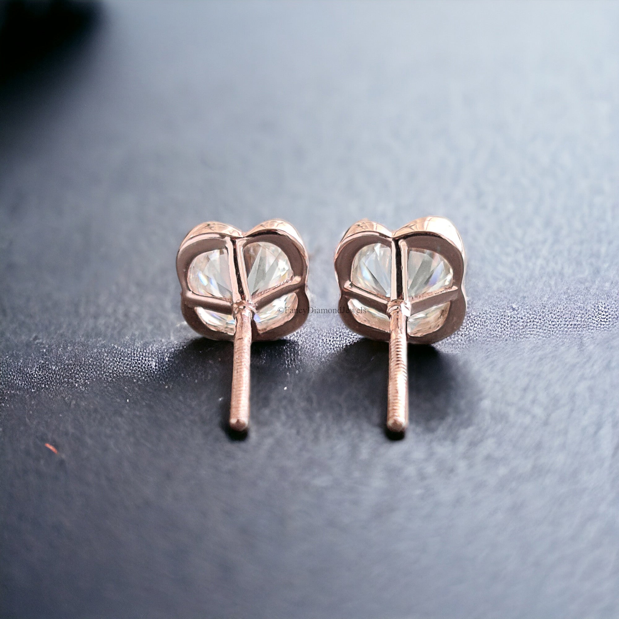 Round Brilliant Cut Earrings Colorless Moissanite Stud Earrings Screw Back Earrings Wedding Earrings Round Studs Earrings for Her FD144