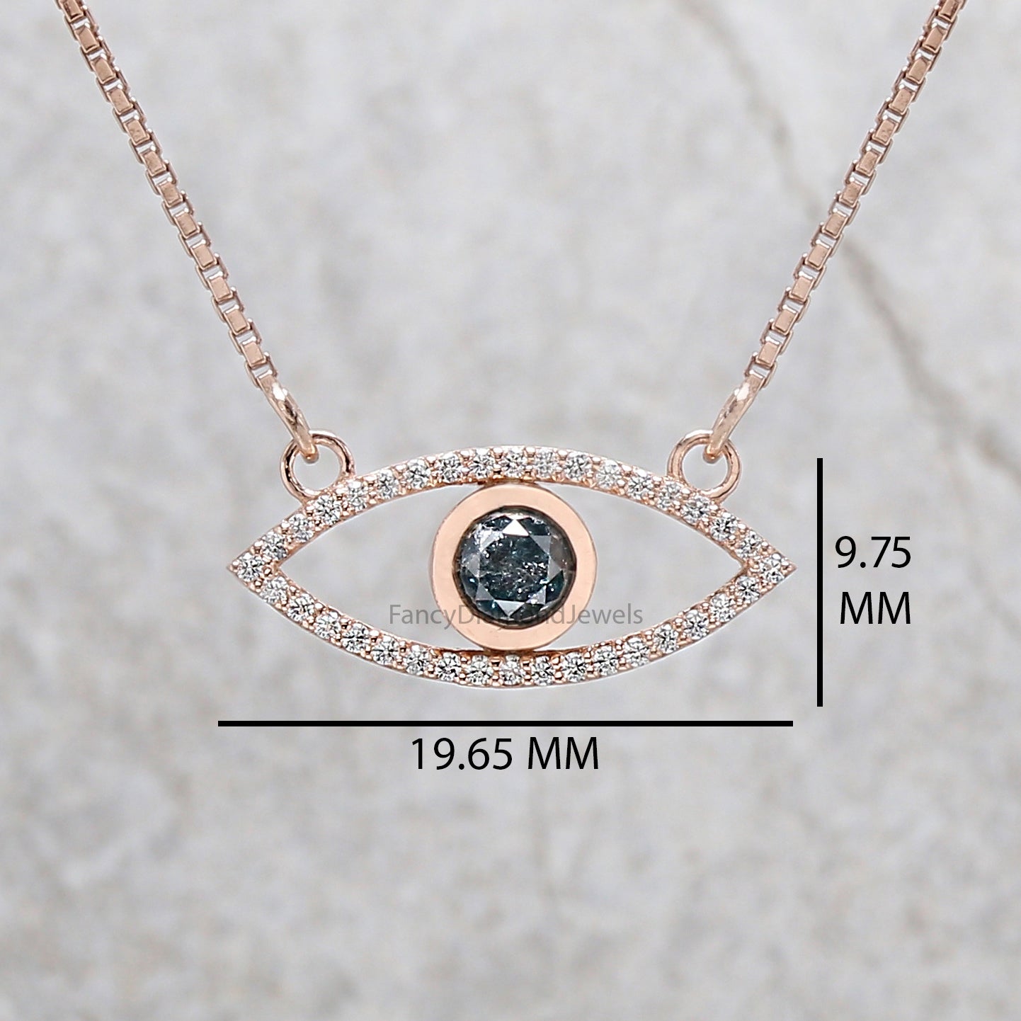 Round Brilliant Cut Blue Color Diamond Pendant, Unique Diamond Pendant, Round Brilliant Cut Diamond Pendant, Round Diamond Pendant, KDN9853