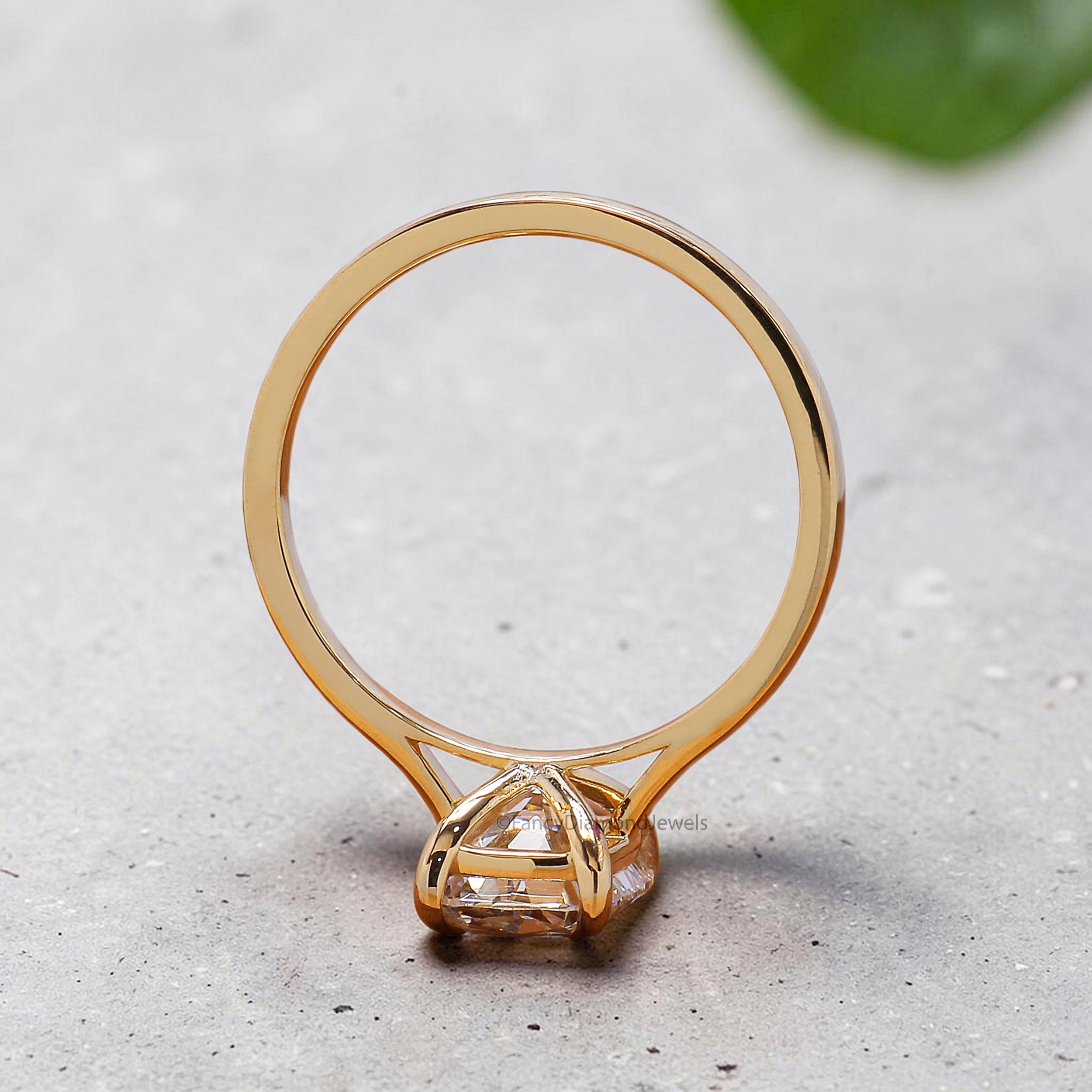 Old Mine Cushion Cut Diamond Solitaire Engagement Ring, Lab Grown Diamond Wedding Ring, Cushion Diamond Ring, Anniversary Gift for Her FD558