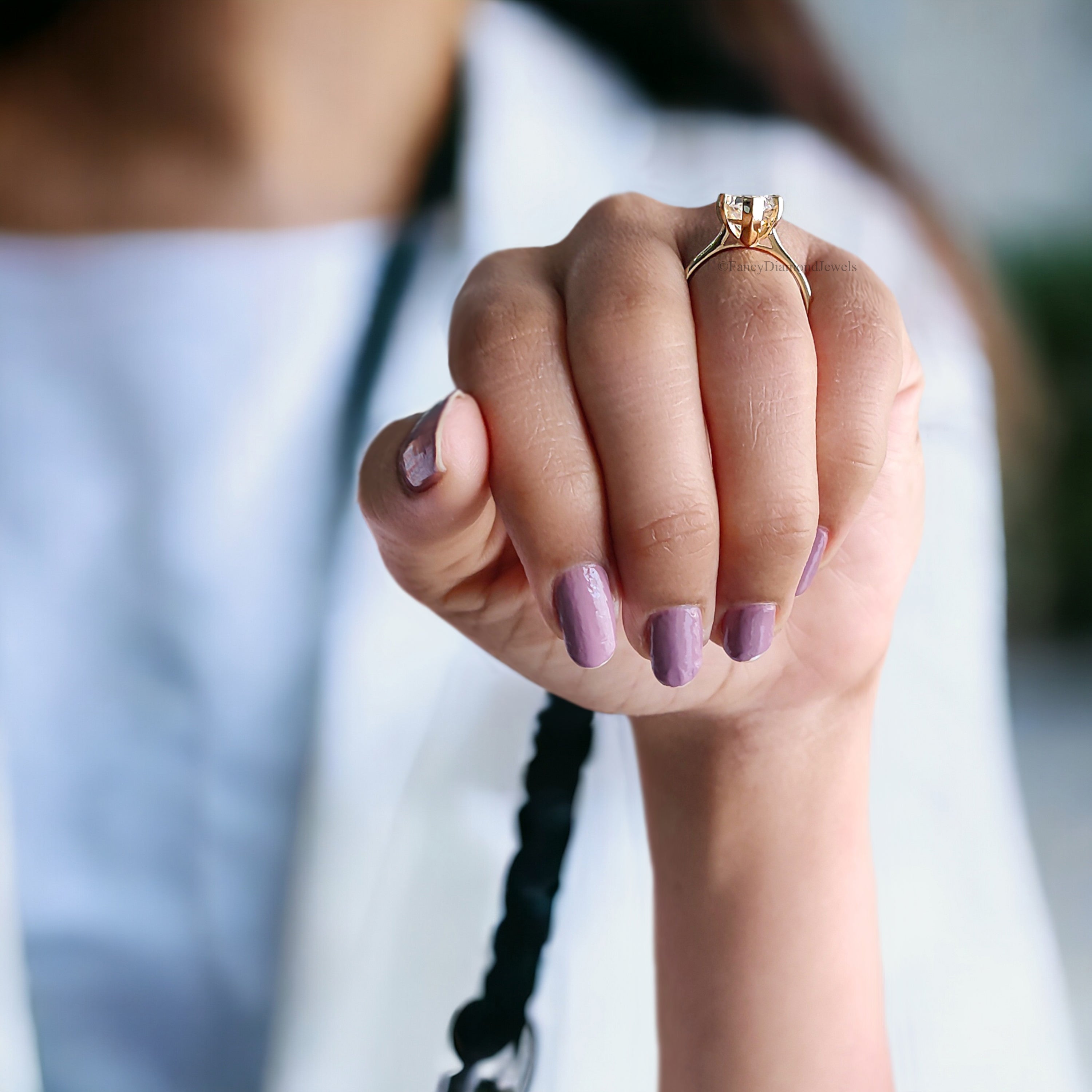 Pear Shaped Solitaire Engagement Ring 2.80 CT Pear Cut Colorless Moissanite Ring Anniversary Ring Bridal Wedding Ring Gift For Her FD210