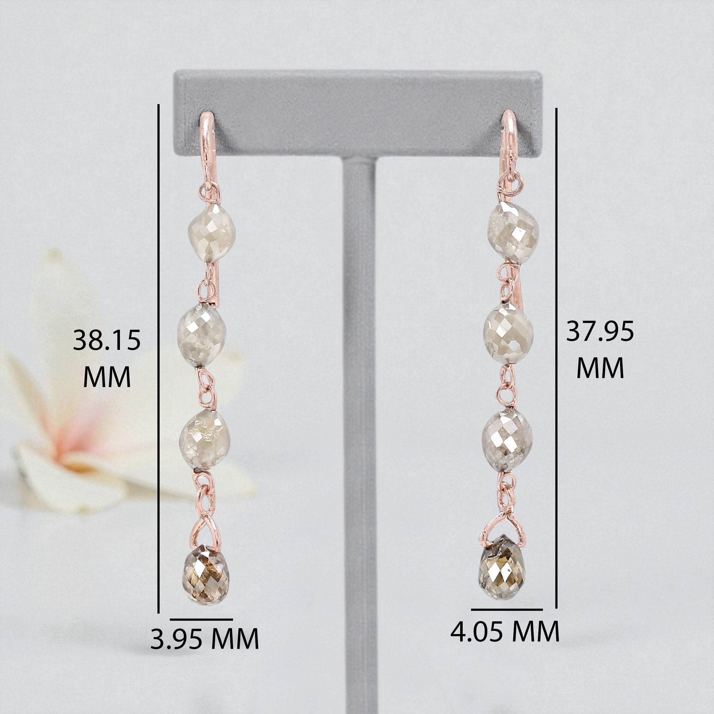 Bead Drop Earrings | Diamond Dangles Earring | Diamond Drop Earrings | Western Boho Beaded Earrings | Brown Drop Earrings | KDN869-KDN1786