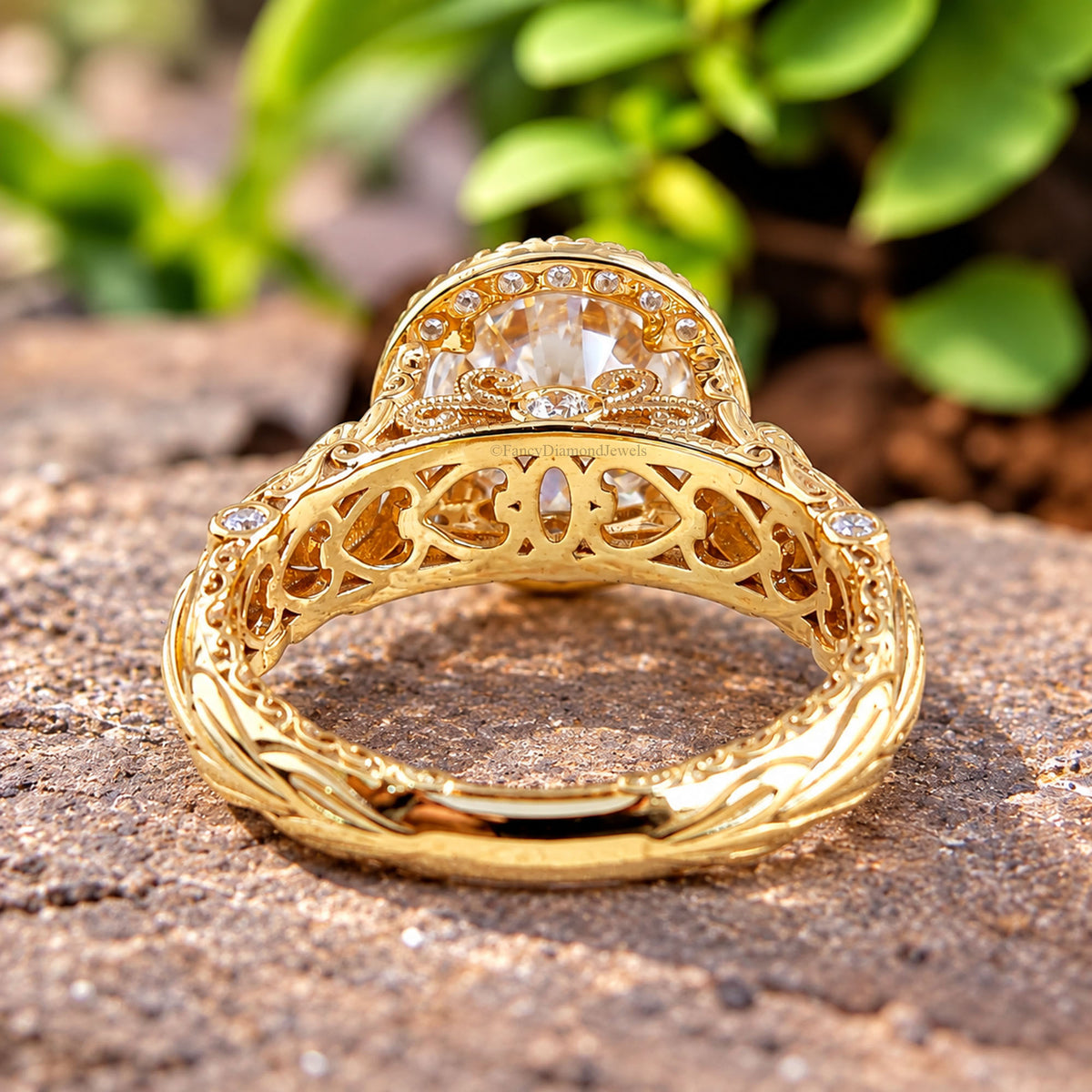 1.82 CT Round Cut Engagement Ring in Solid Yellow 10K/14k/18k Gold Round Solitaire Engagement Ring Bridal Wedding Ring Promise Ring FD615