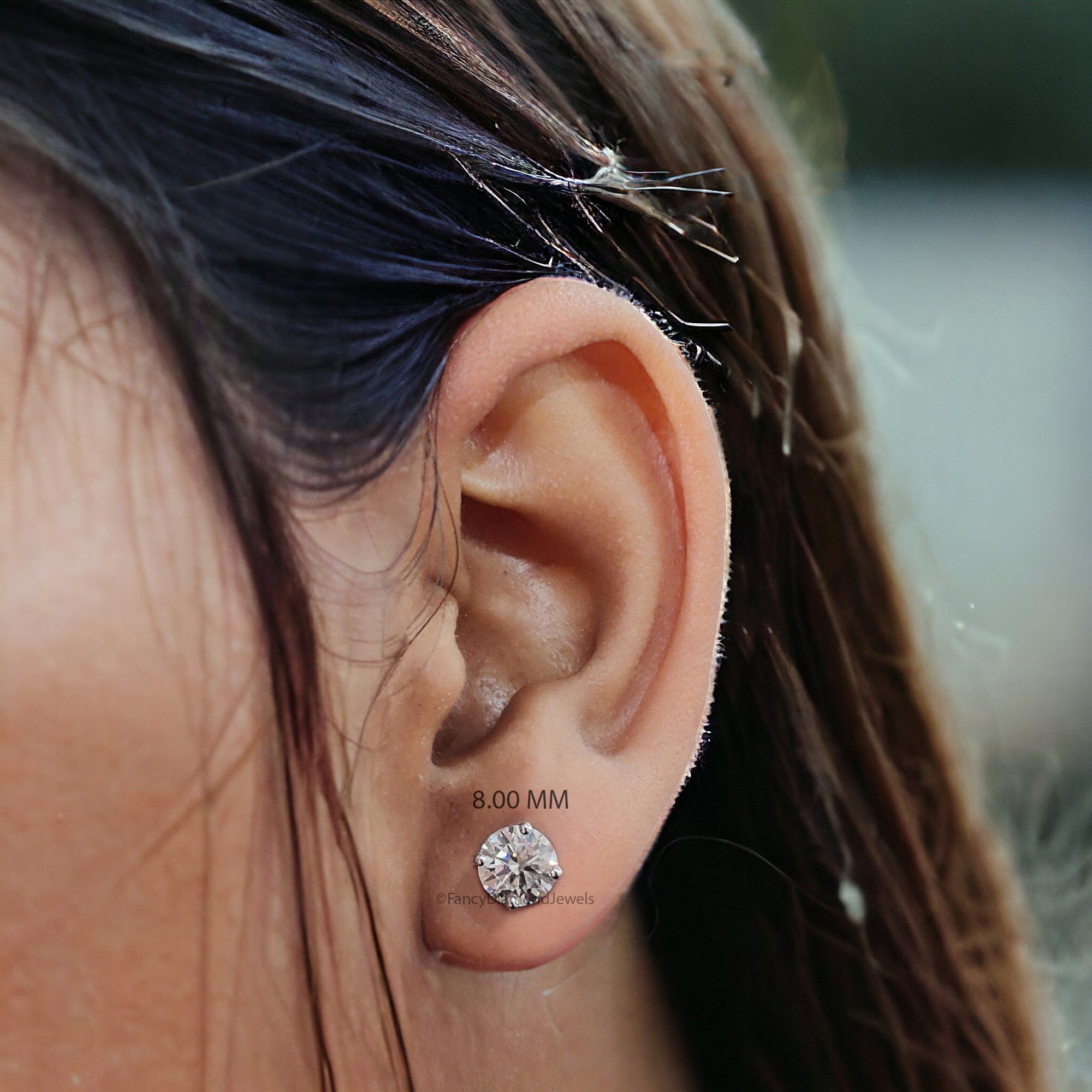 Gold Stud Earrings For Women Daily Wear Gold Earrings Moissanite Stud Earrings Screw Back Birthday Gifts Her Graduations Gifts For Her FD07