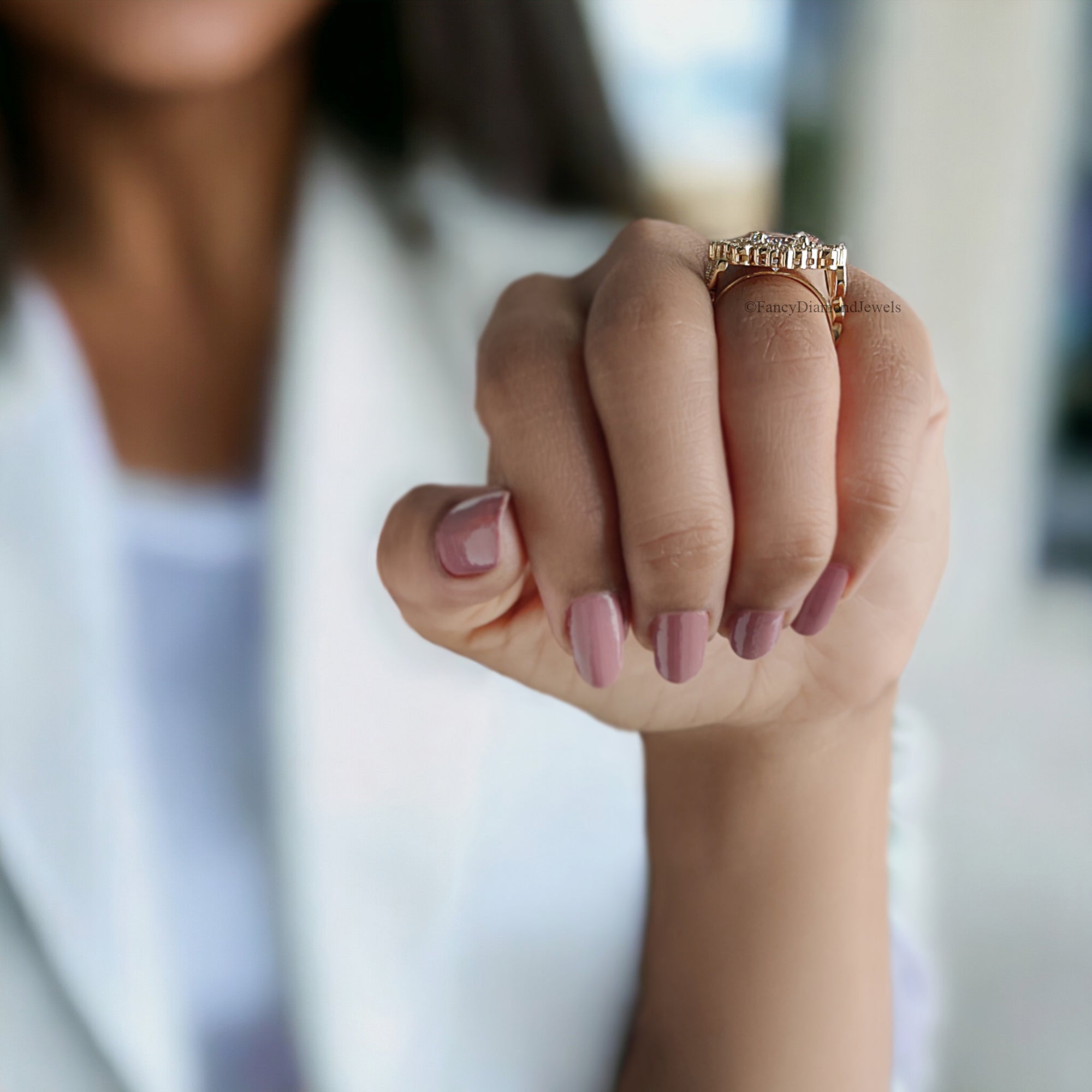Vintage Filigree Engagement Ring Handmade Portuguese Cut Moissanite With Halo Design Perfect For Luxury Wedding Anniversary Gifts FD218