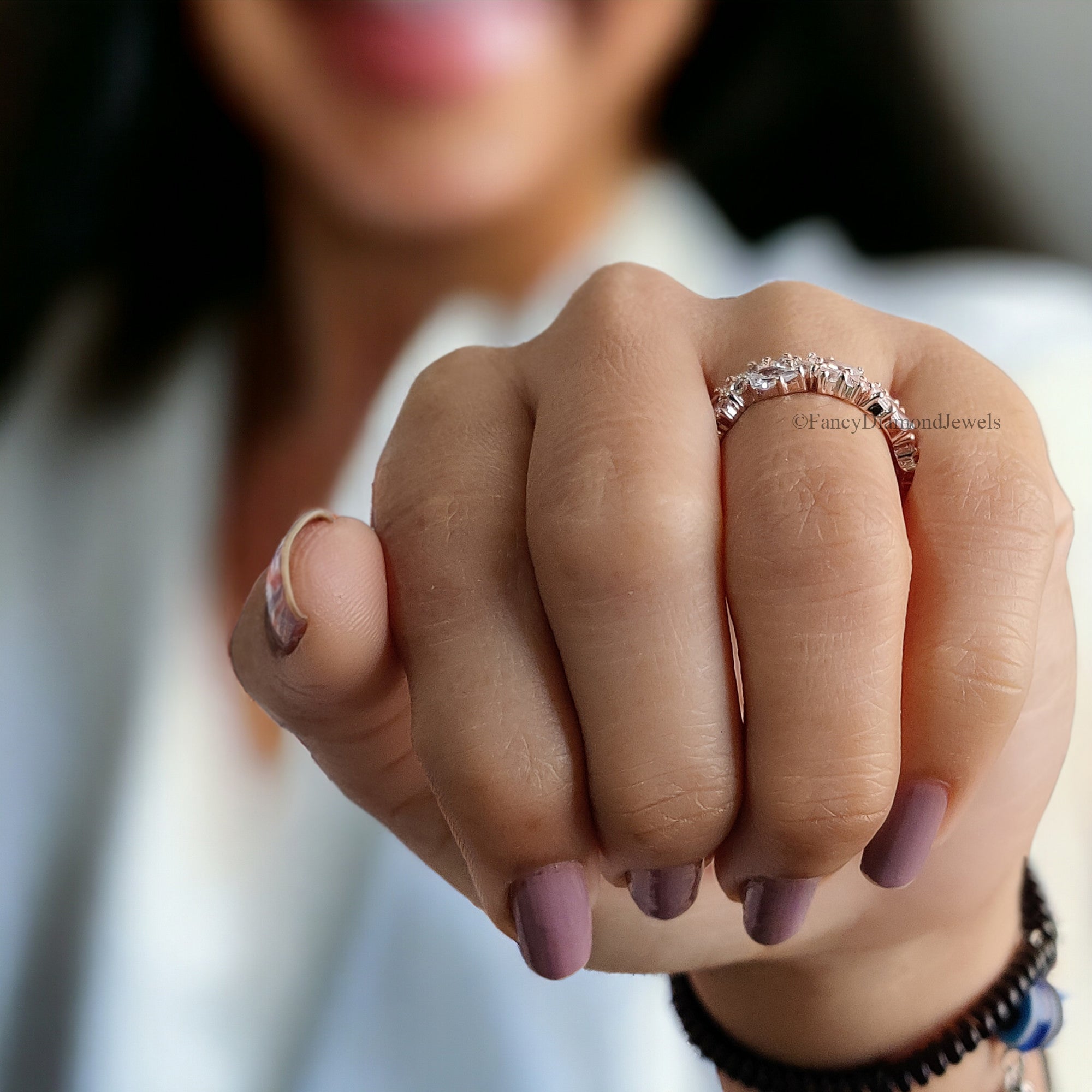 2.30 TW Pear Cut Moissanite With Side Round Cut Moissanite Engagement ring Prong Setting Ring wedding ring Bridal ring gift for woman FD37