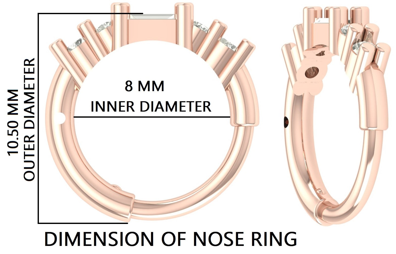 Nose Ring Nose Studs Moissanite Diamond Nose Ring Nose Ring Hoop Nose Stud Rose Gold Nose Ring Gold Nose Ring Diamond Nose Stud Hoop FD503